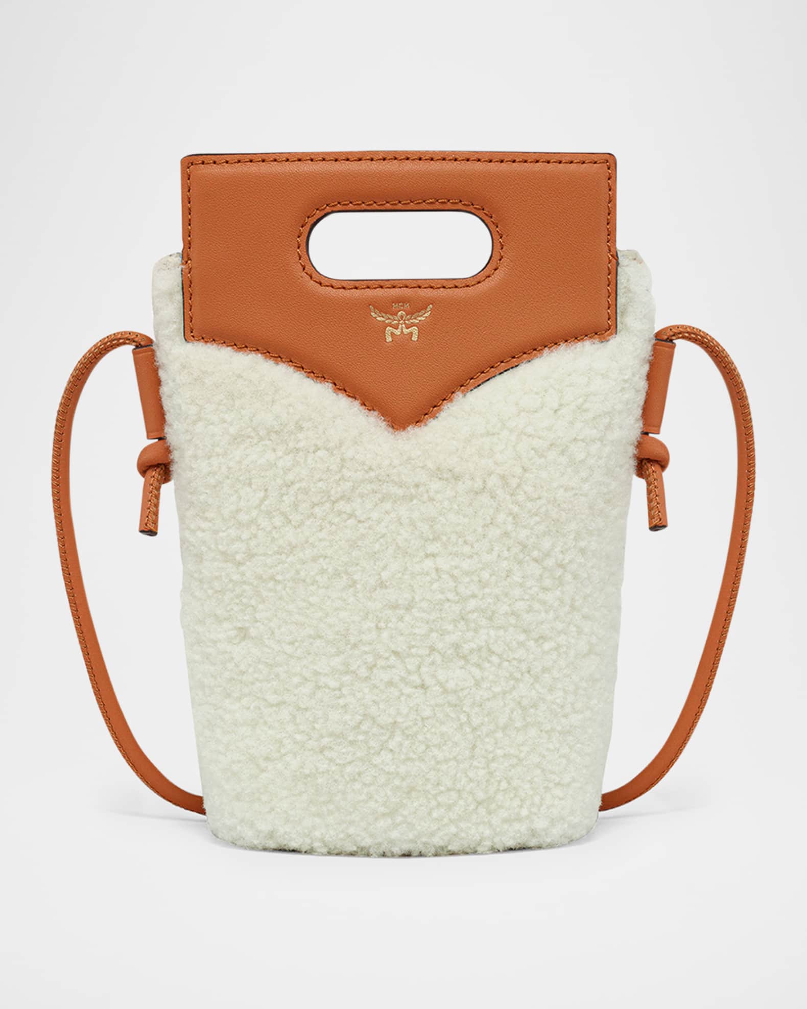 Flat Lamb Shearling Fur Pouch Shoulder Bag 0