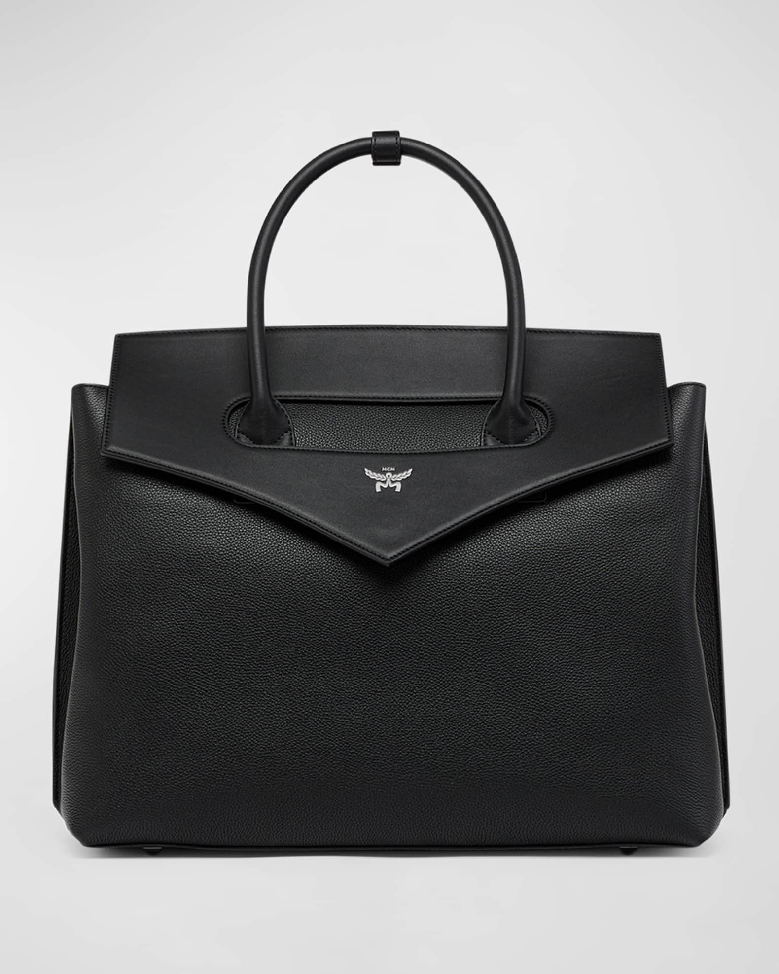 Mcm leather tote on sale