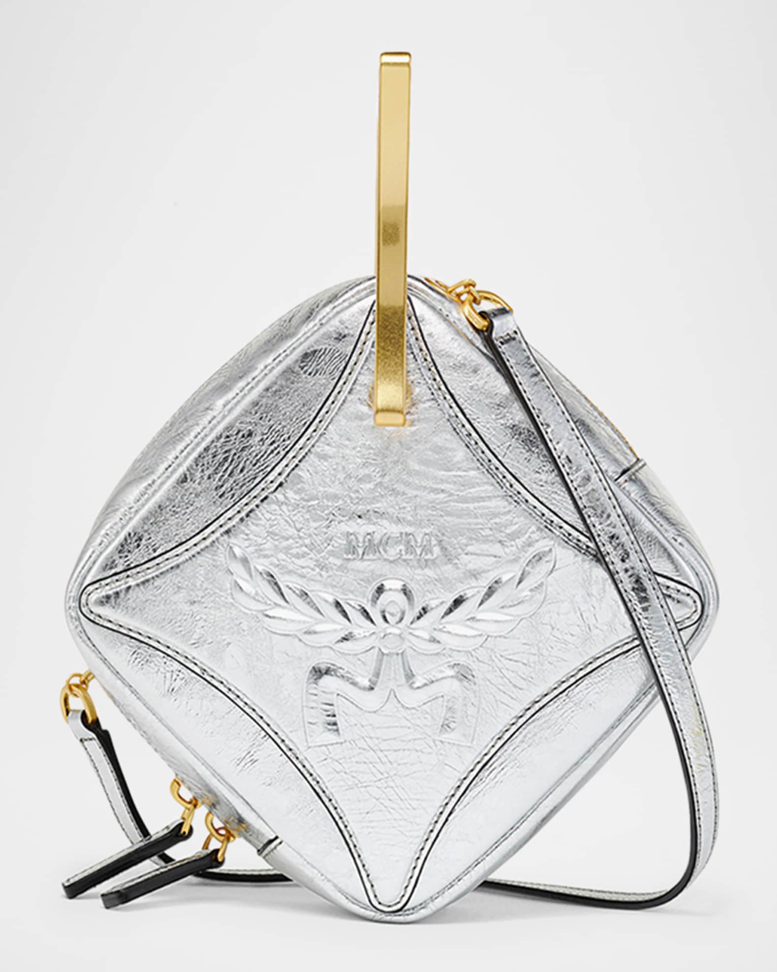 Mini Diamond Metallic Leather Crossbody Bag 0