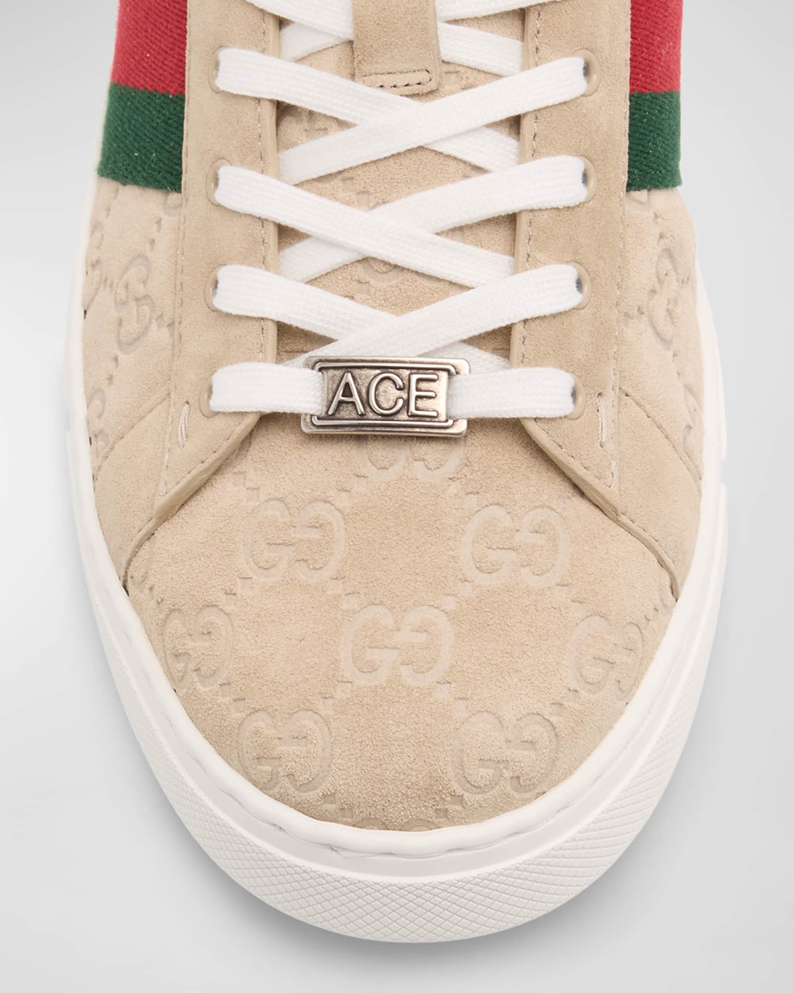 Men s Ace Suede Monogram Low Top Sneakers