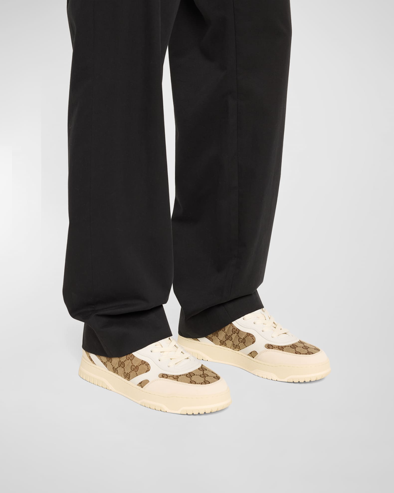 Men's Re-Web GG Supreme Canvas and Leather Sneakers 1