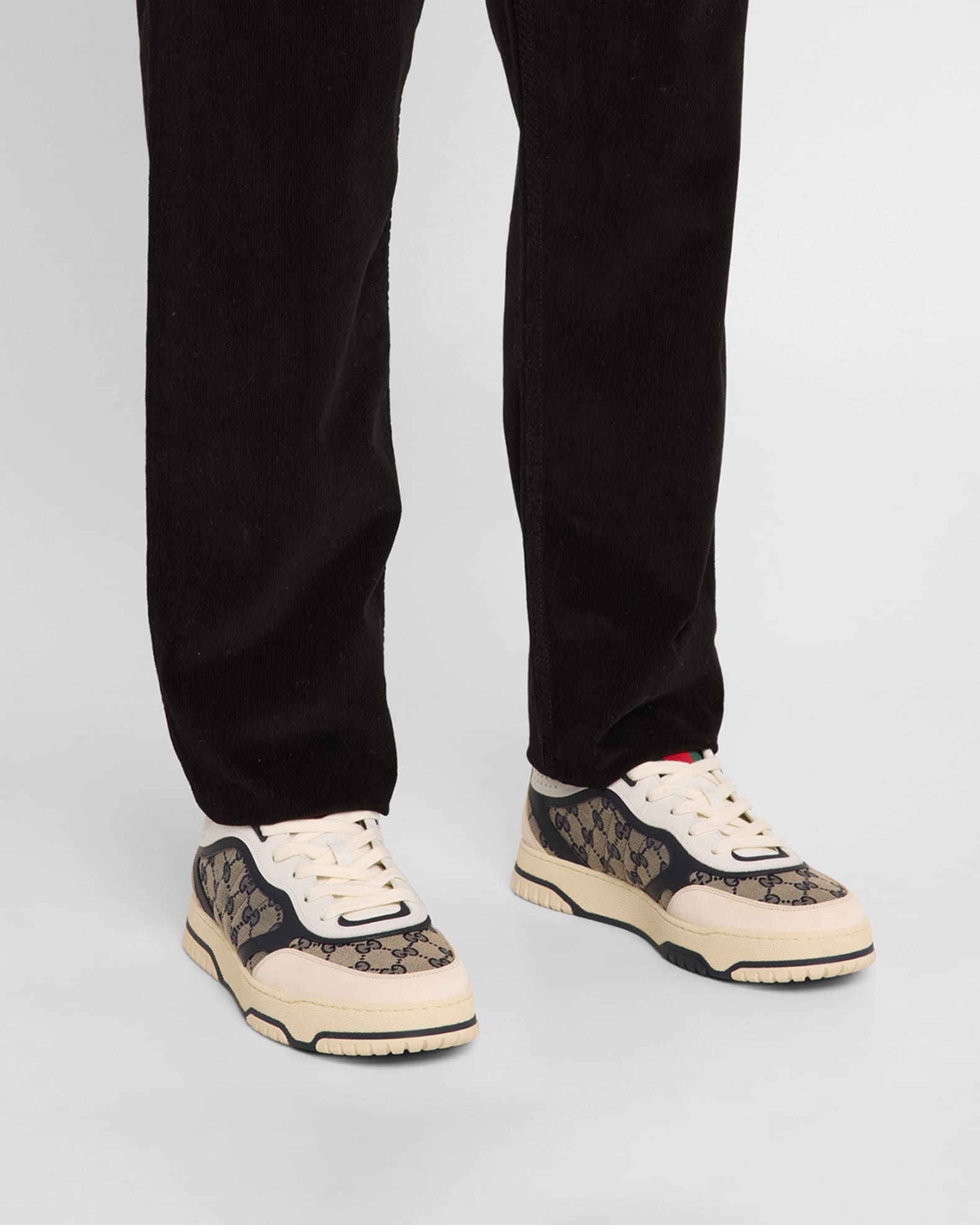 Men's Re-Web GG Supreme Canvas and Leather Sneakers 1