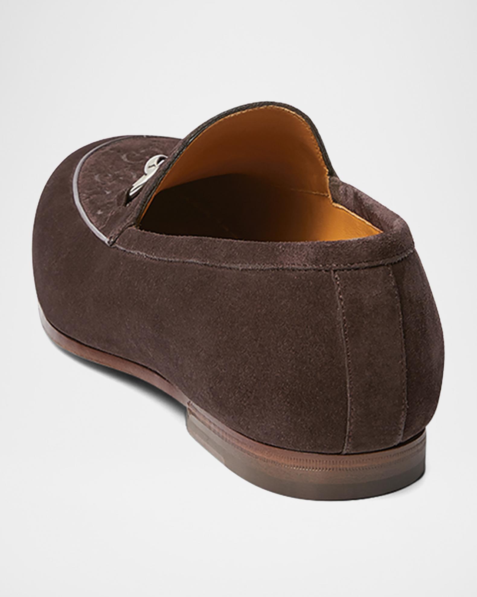 Men’s Gucci GG EMBOSSED suede loafers. Size 11 (fits 11.5 US) Made in Italy Gucci Luxury Suede Guccissima Mens Horsebit Mocassin Loafers  main image 2