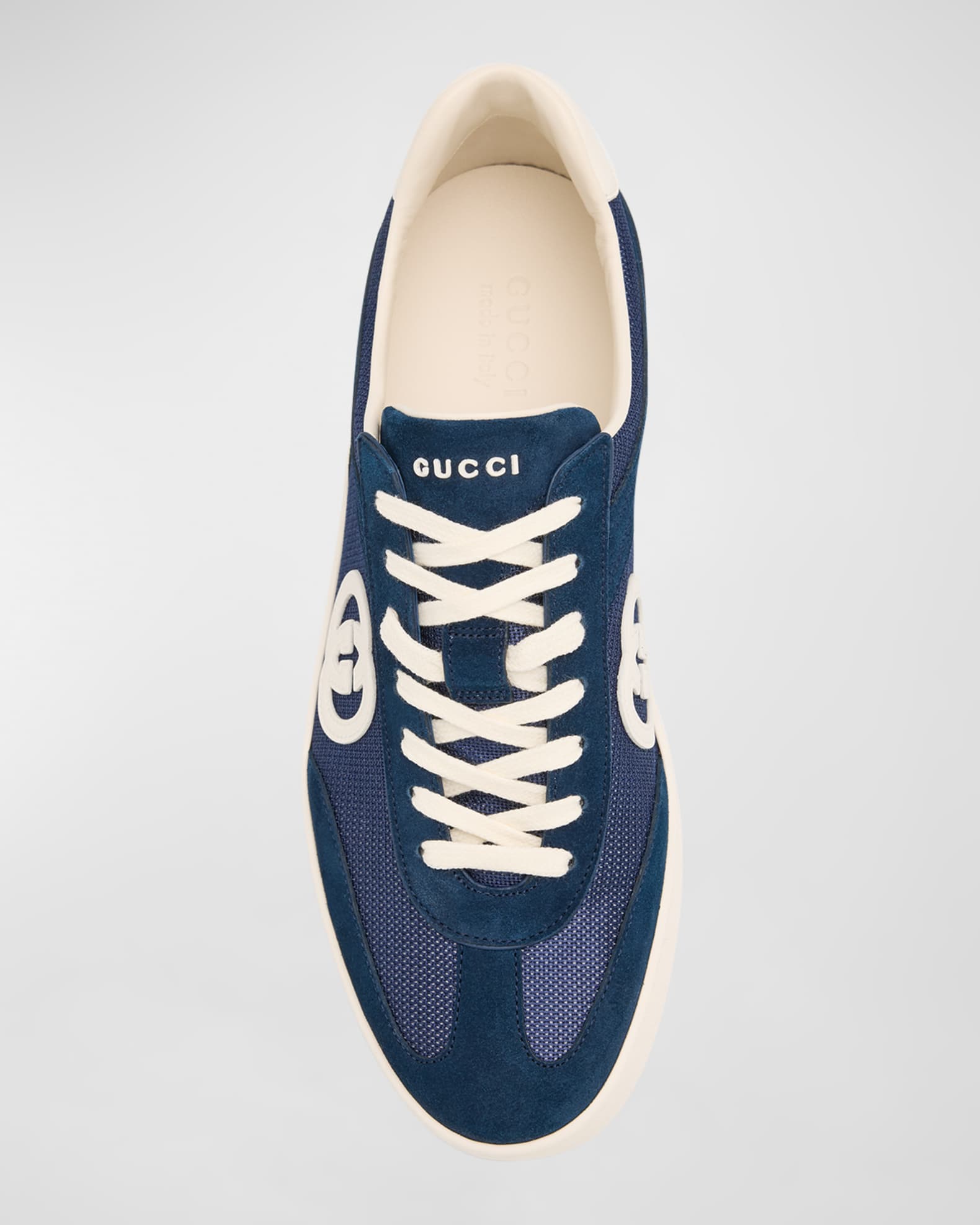 【GUCCI】G74 SNEAKER SUPREME◆812656AADM0 Gucci Men's G75 Canvas and Suede T-Toe Low-Top Sneakers