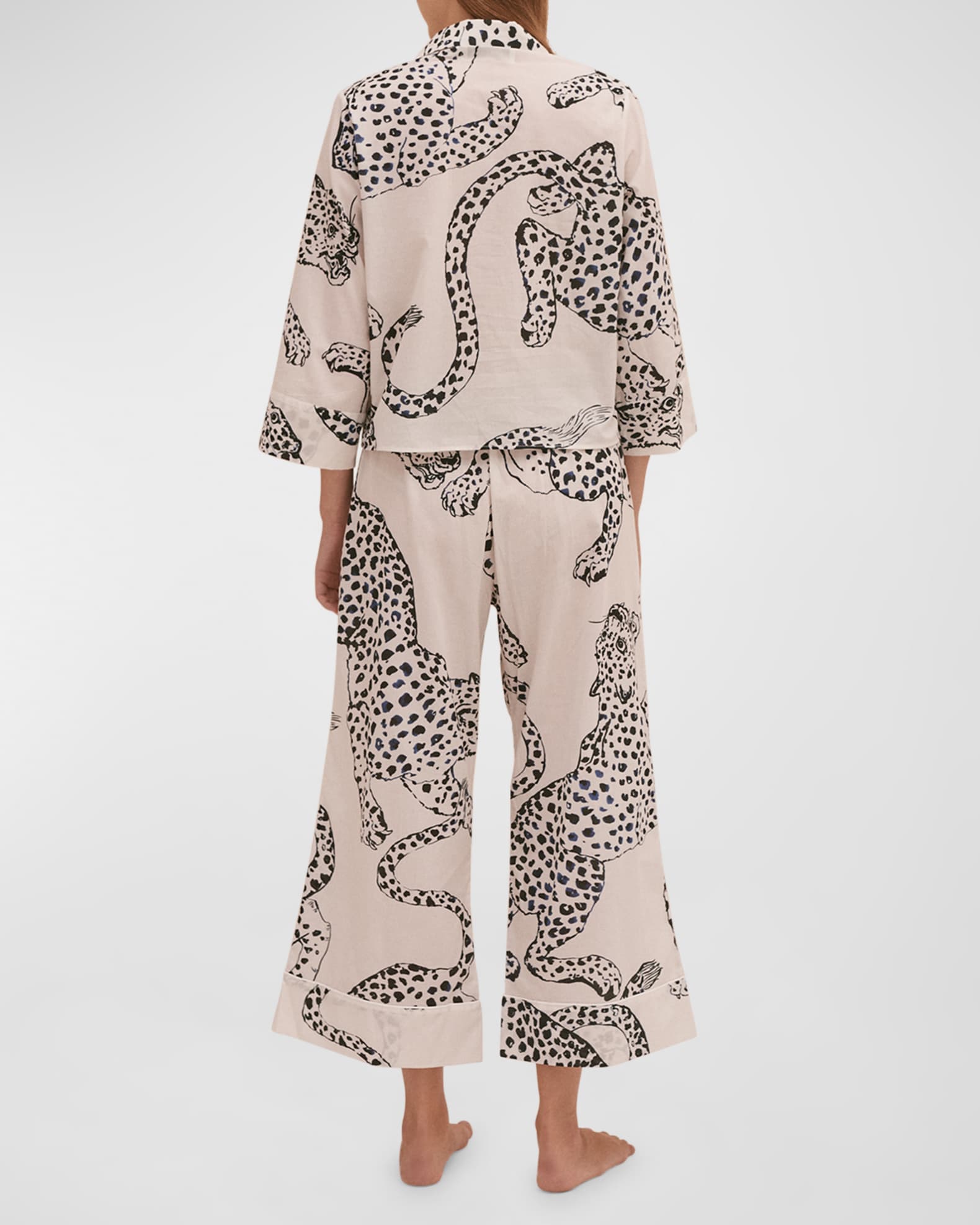 Anna-Kaci Women's Whimsical Garden Animal Print Pajama Set with Short Sleeve Button-Up Top and Matching Shorts