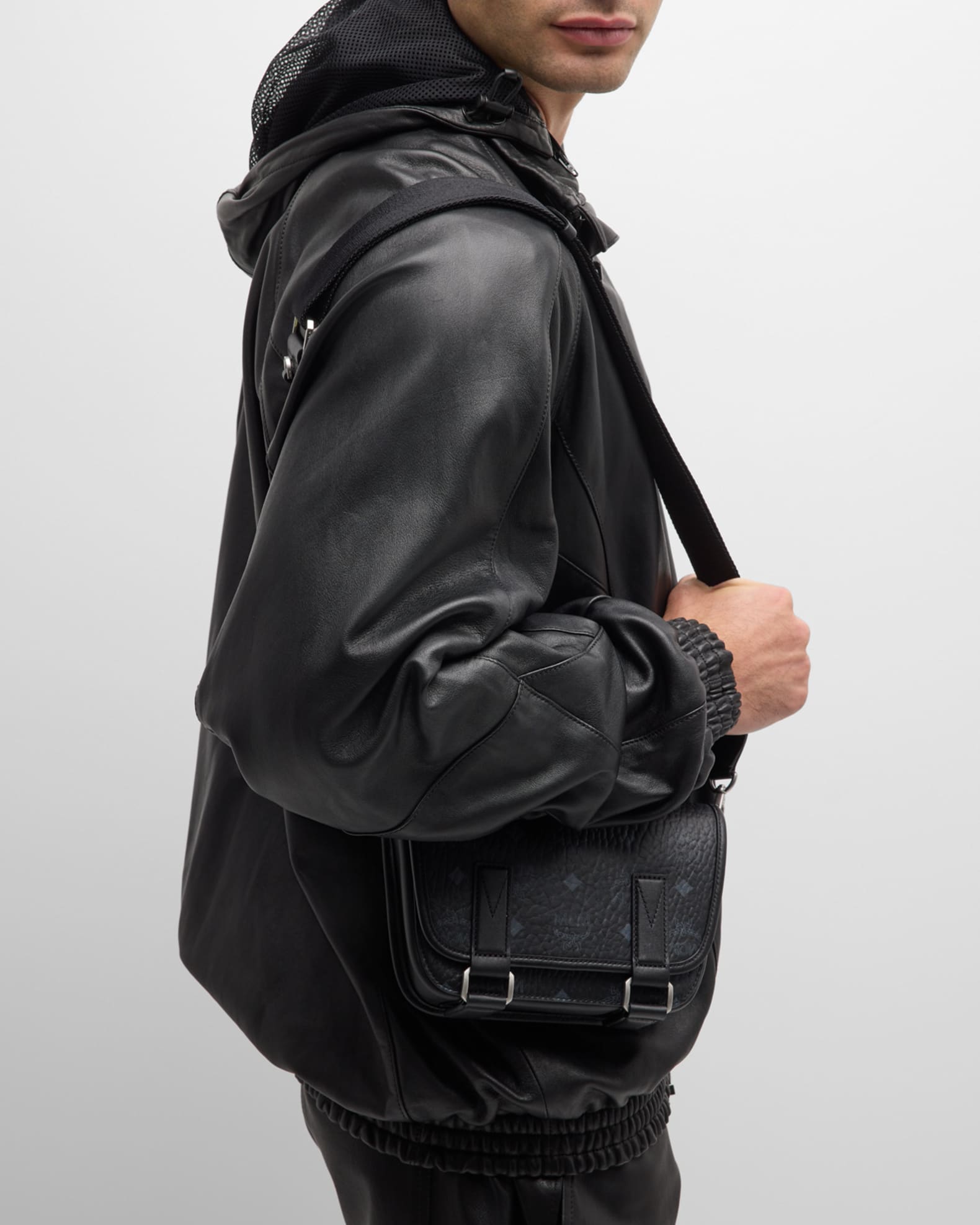 Men's Aren Visetos Monogram Messenger Bag