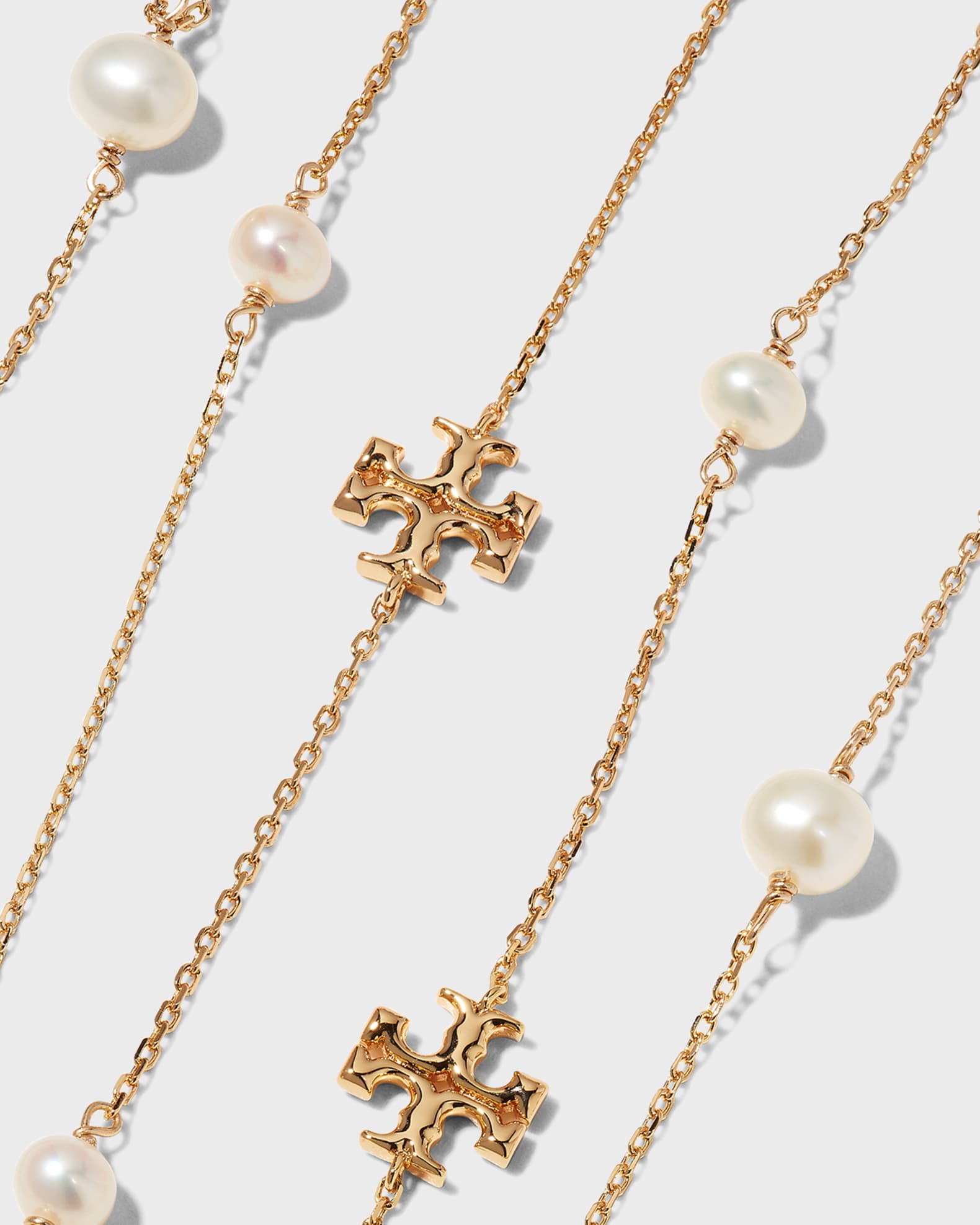Tory Burch Kira Pearl Delicate Long Necklace | Neiman Marcus
