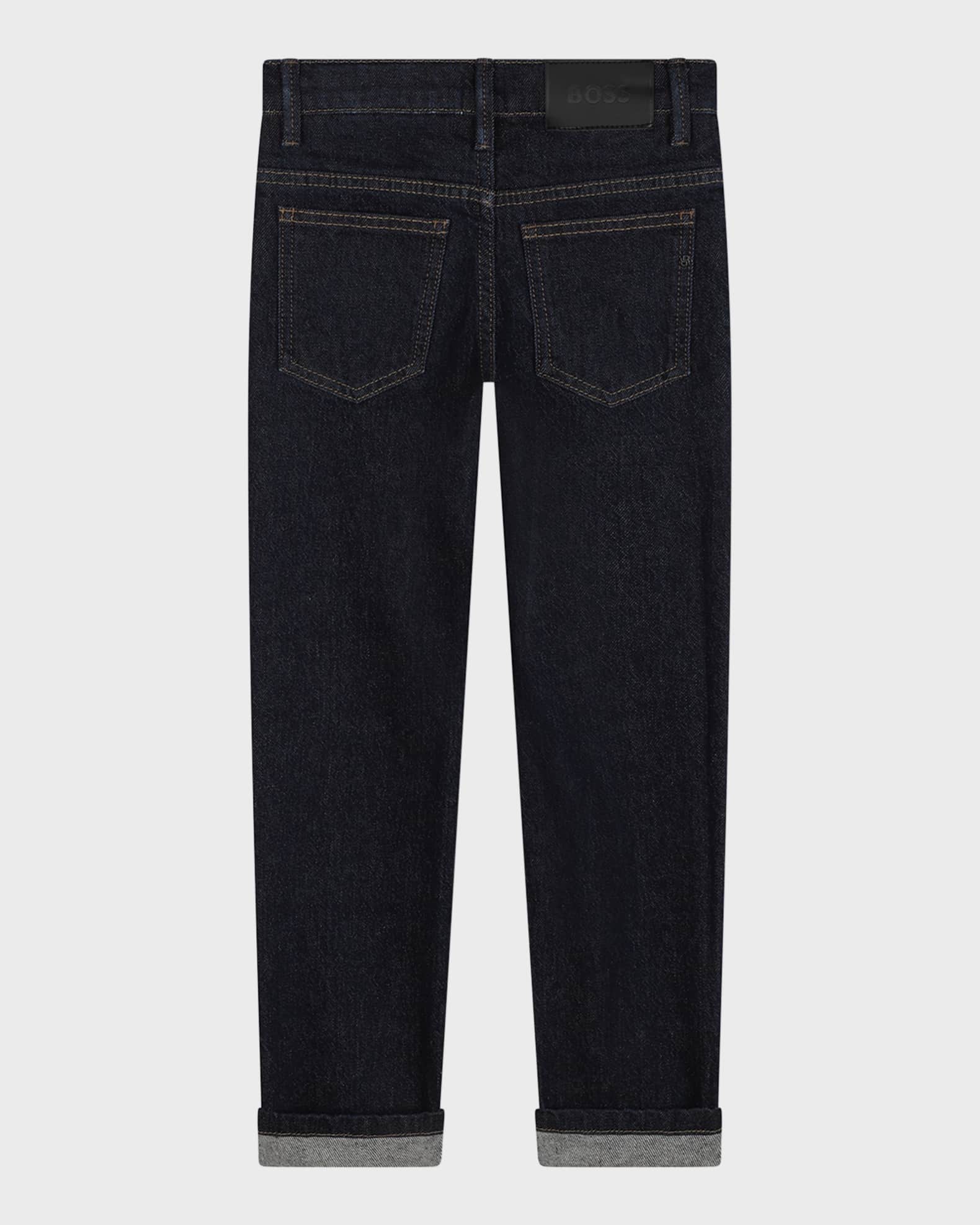 Boy's Jeans with Logo Label 1