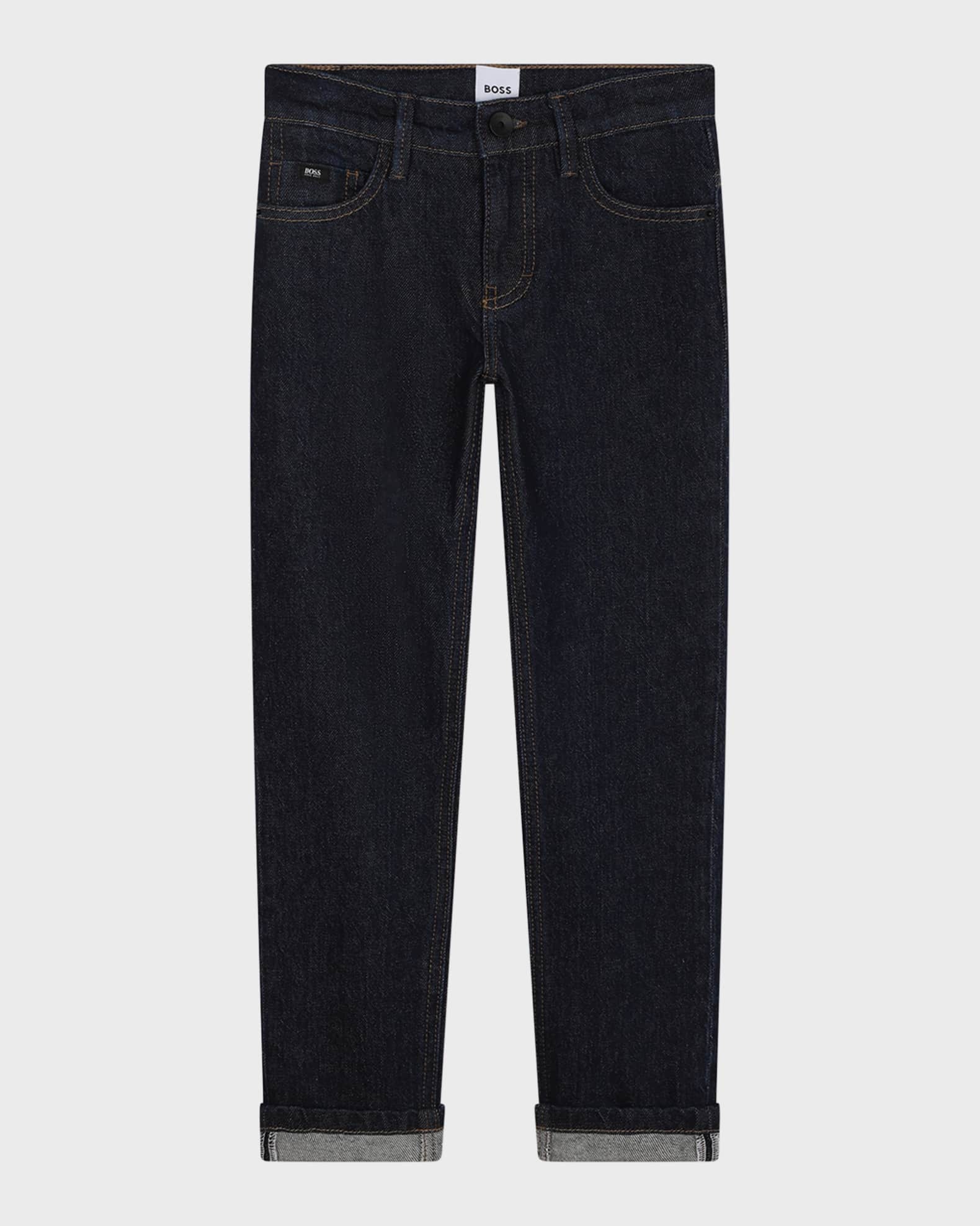Boy's Jeans with Logo Label 0