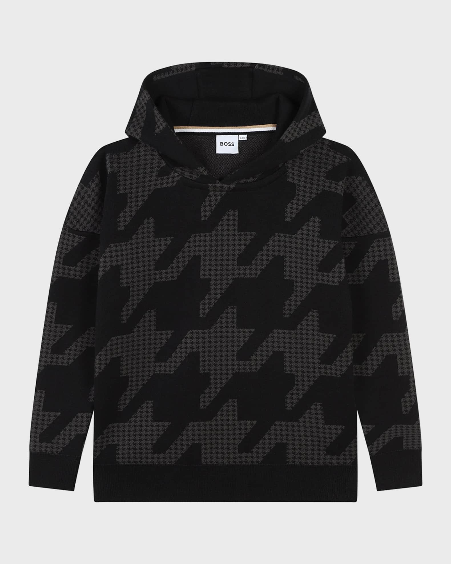 Boy's Houndstooth-Print Hoodie 0