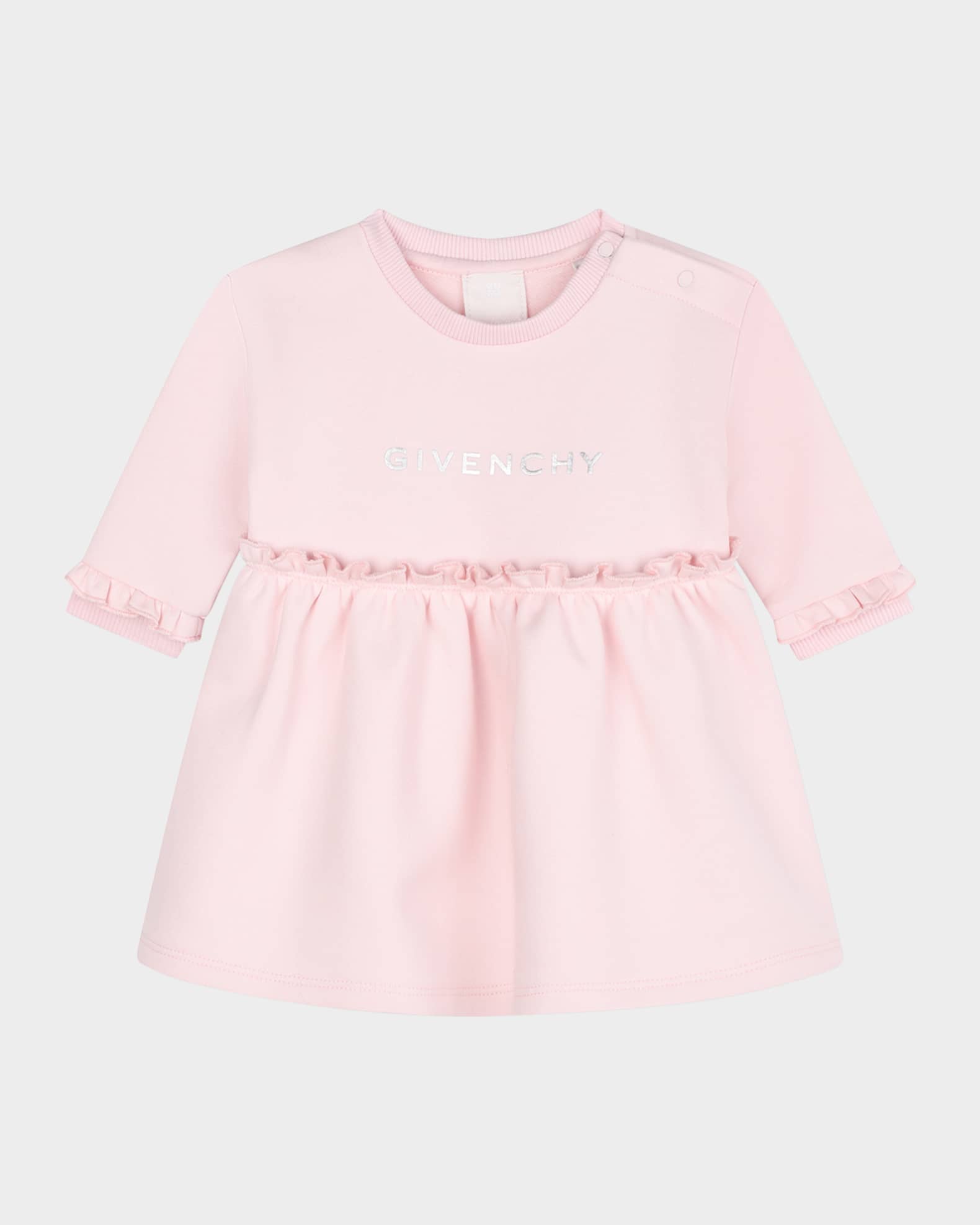 Girl's Logo-Embroidered Fleece Dress, Size 12M-3 0