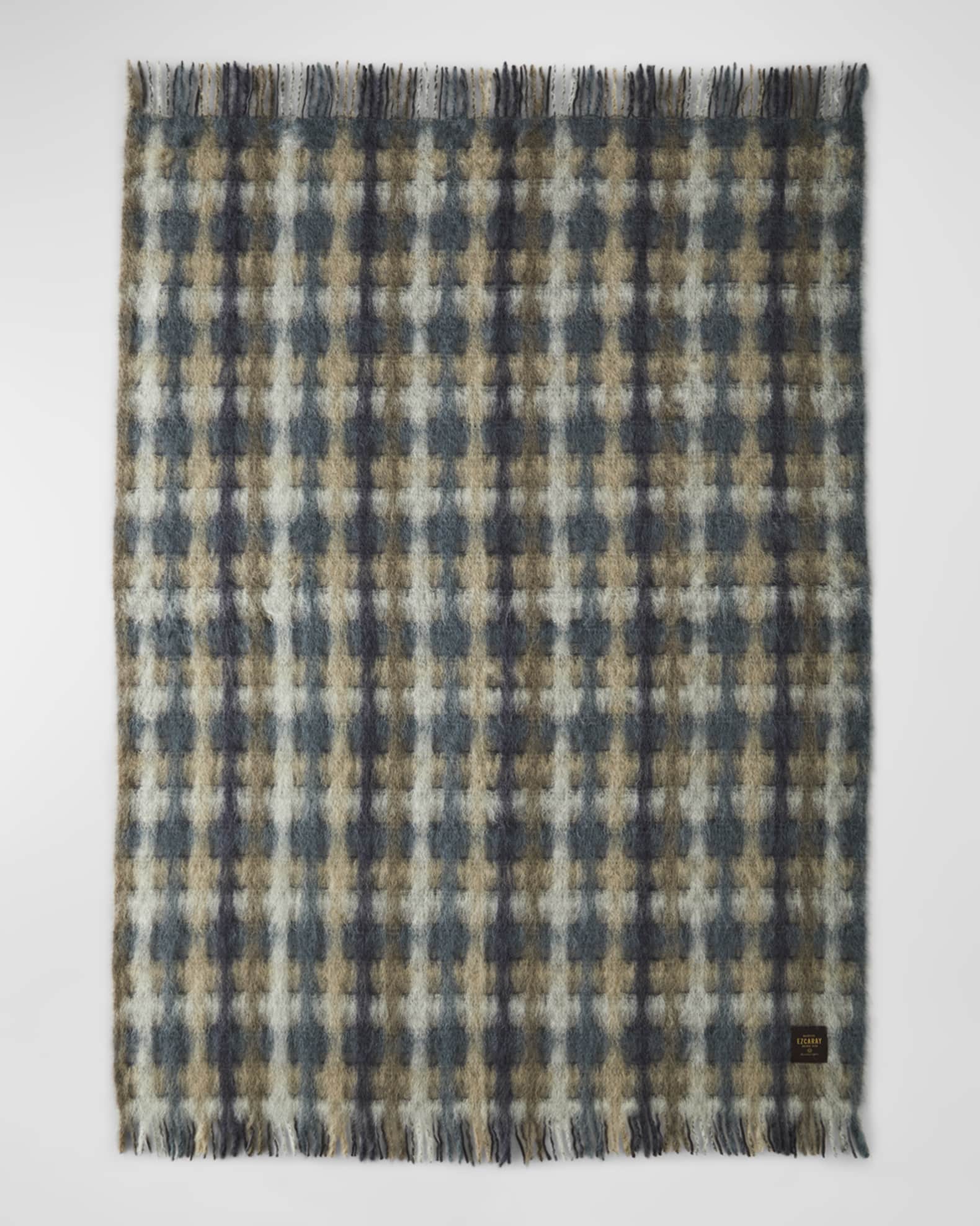 Mia Collection Mohair-Blend Throw Blanket  1