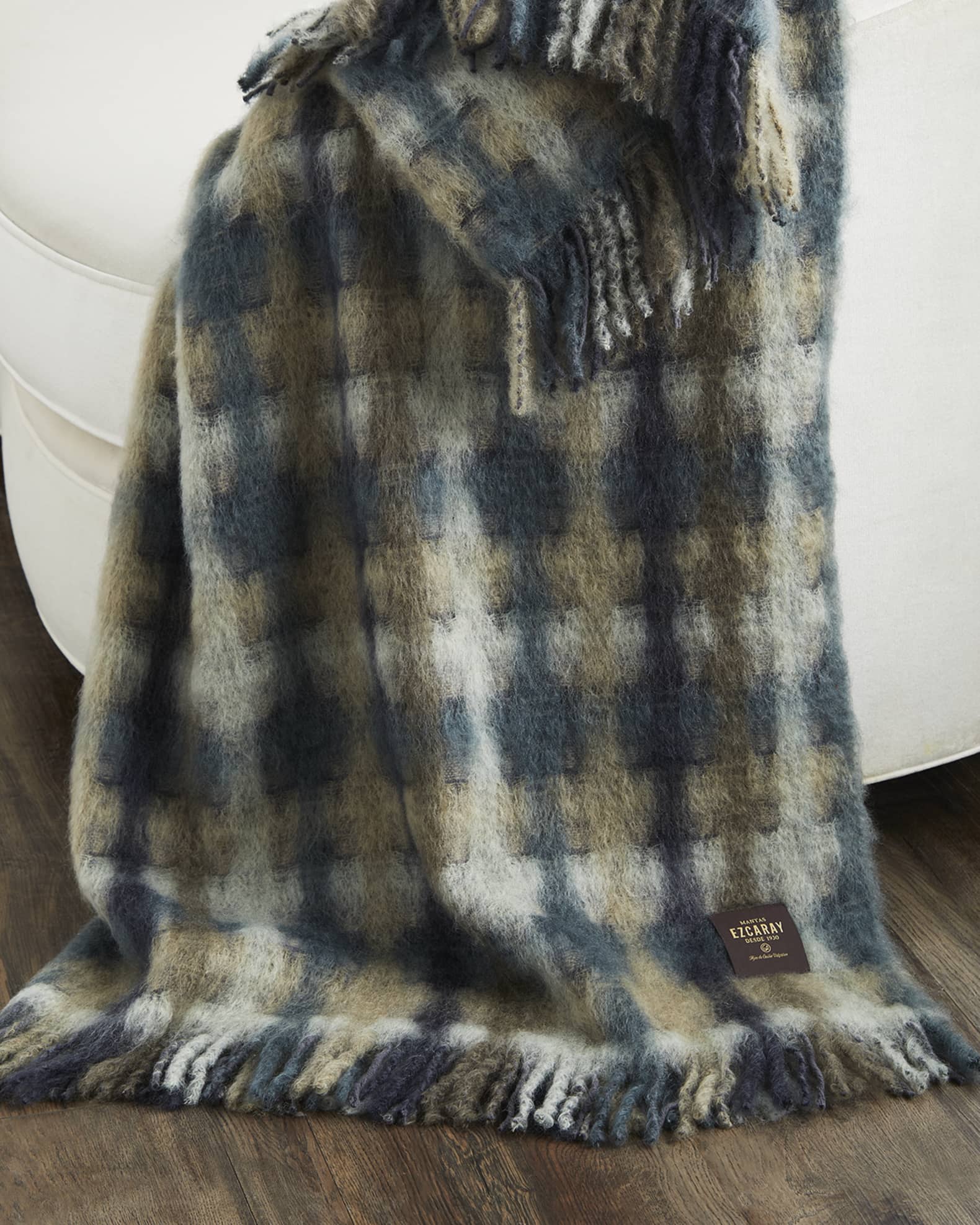 Mia Collection Mohair-Blend Throw Blanket  0