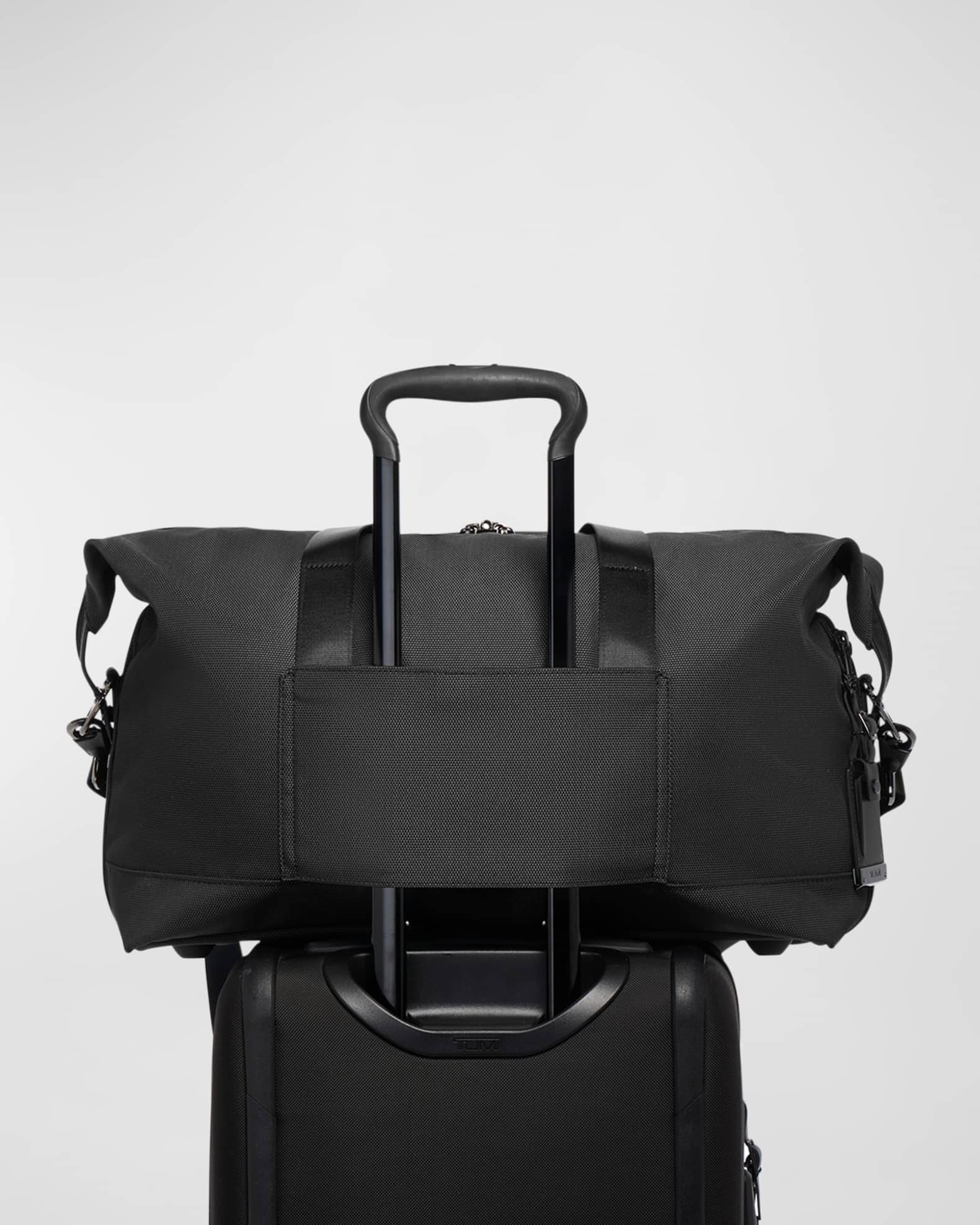 Tumi Logo Double Expansion CarryOn Satchel Neiman Marcus