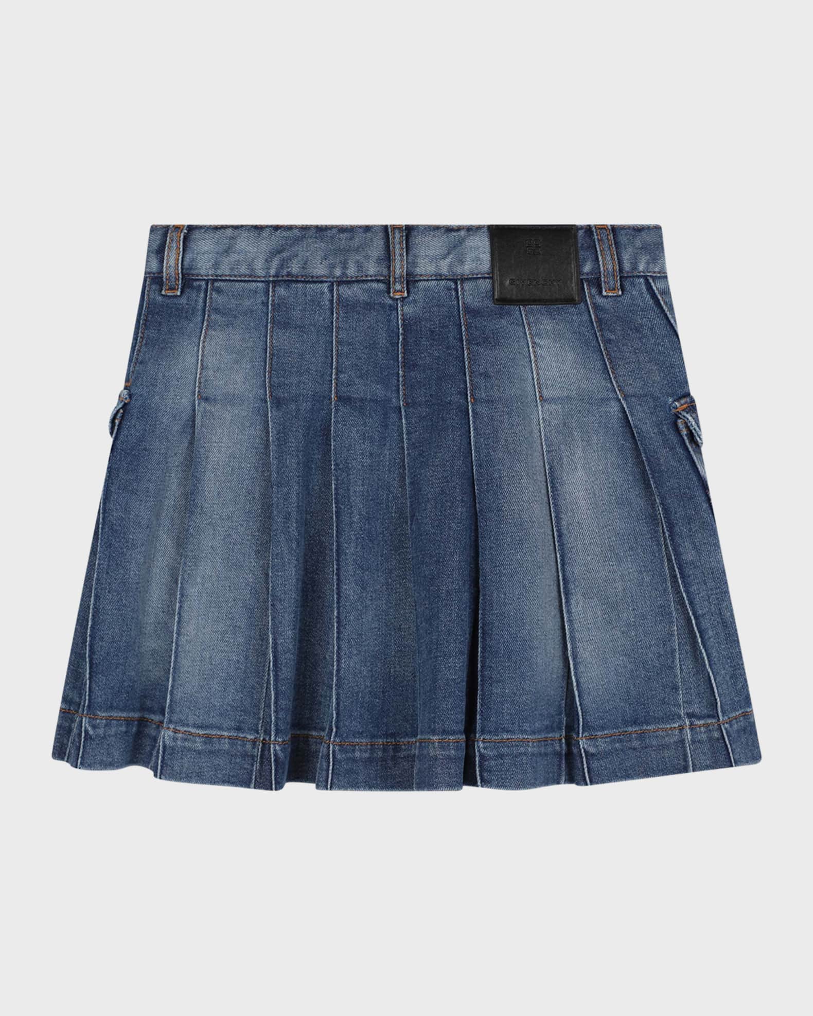 Girl s Pleated Denim Skirt Size 4 6