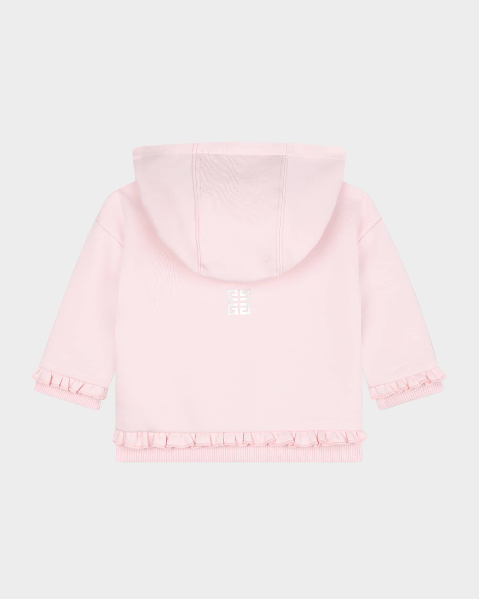 Girl's Logo-Print Ruffle Trim Hoodie, Size 12M-3 1