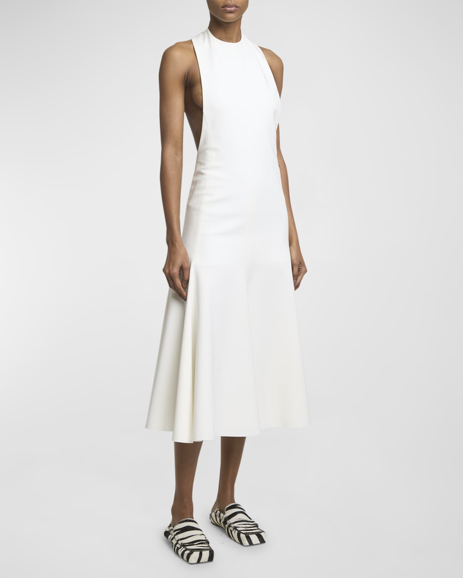 【送料&関税込】Jacquemus la Robe Agave White Sleeveless Lon Jacquemus La Robe Agave Midi Dress | White | FARFETCH