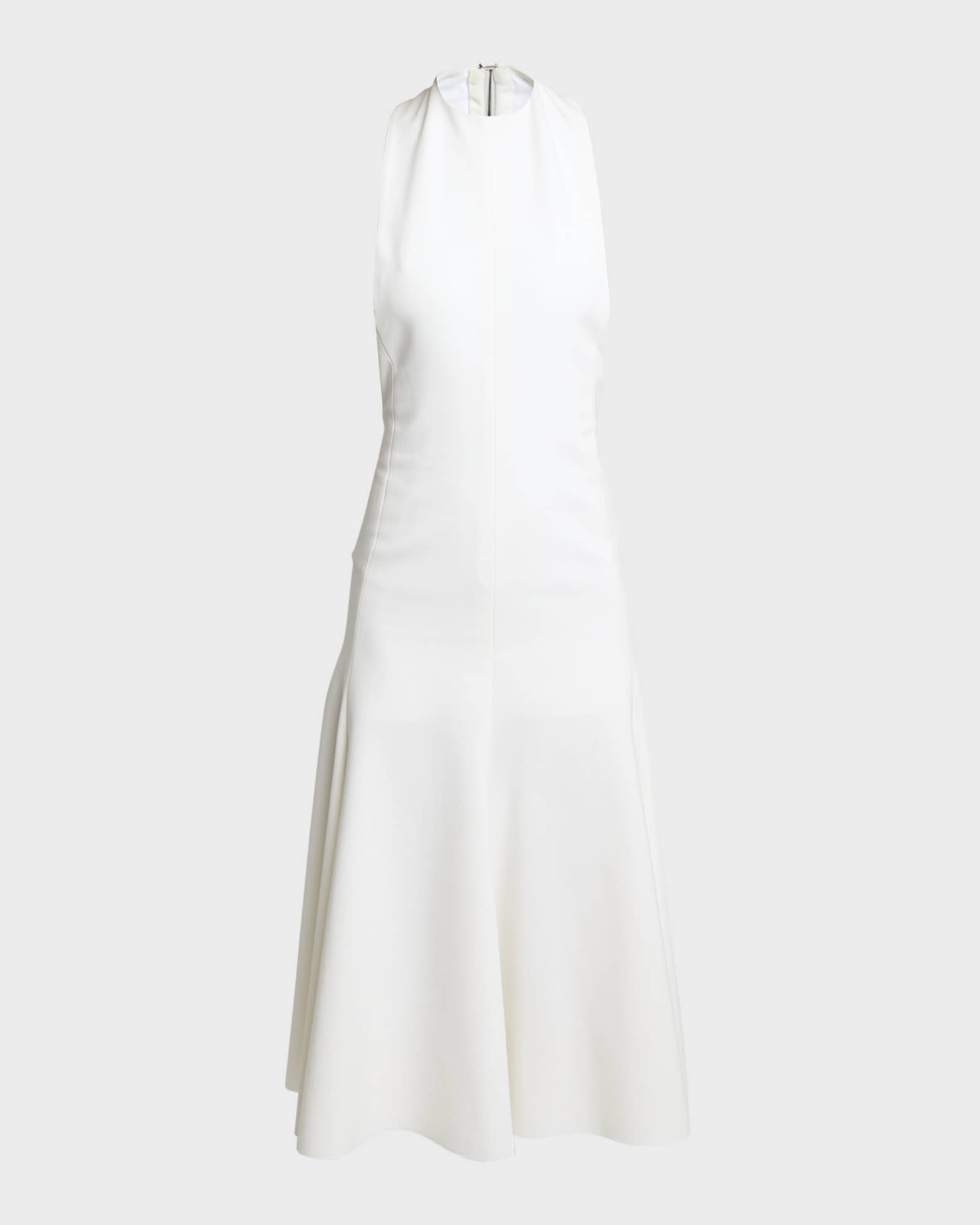Jacquemus Favola Halter Backless Midi Dress | Neiman Marcus