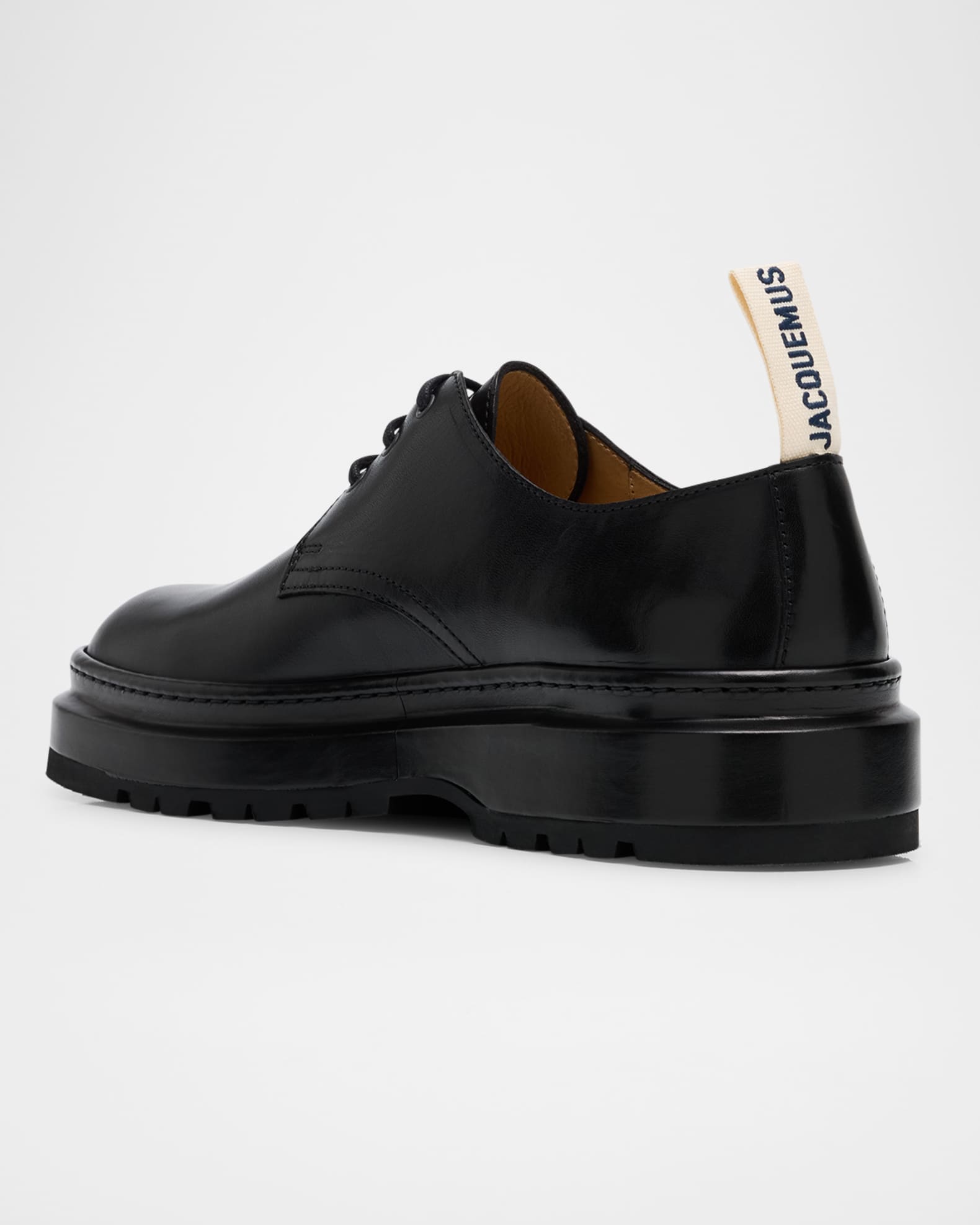Jacquemus Men's The Pavane Leather Derby Shoes | Neiman Marcus
