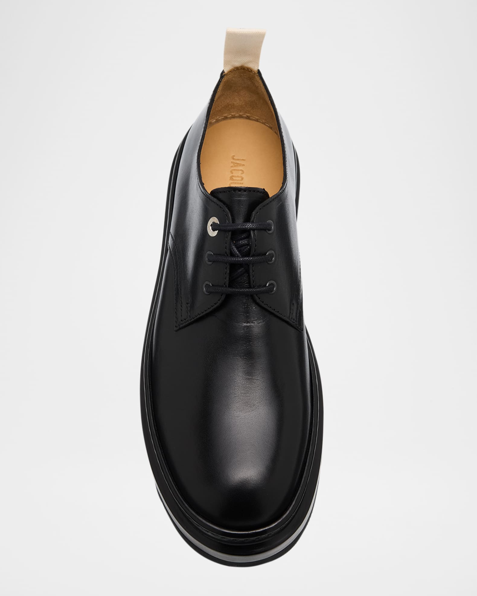 Jacquemus Men's The Pavane Leather Derby Shoes | Neiman Marcus