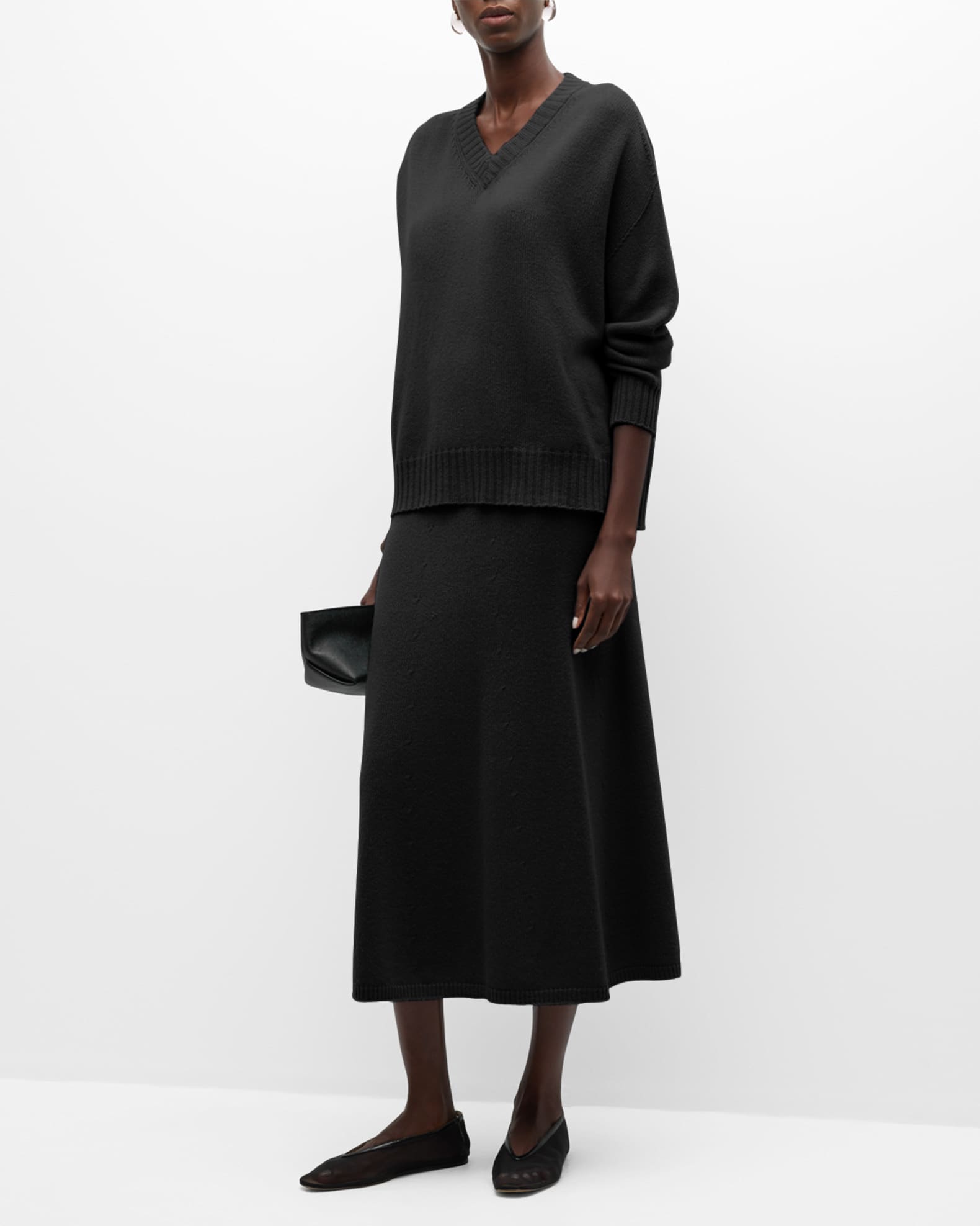 V Neck Wool Cashmere Sweater