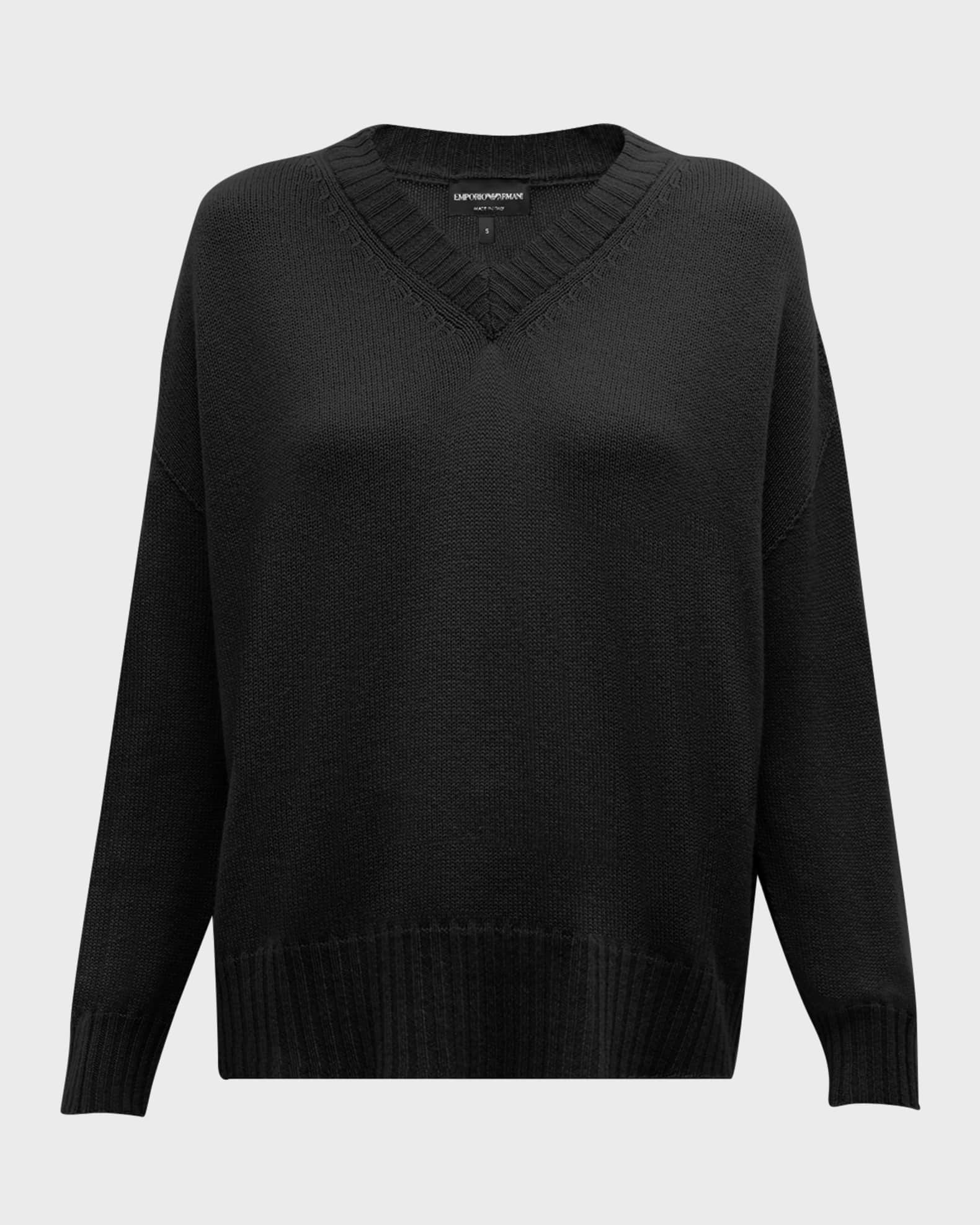 V Neck Wool Cashmere Sweater