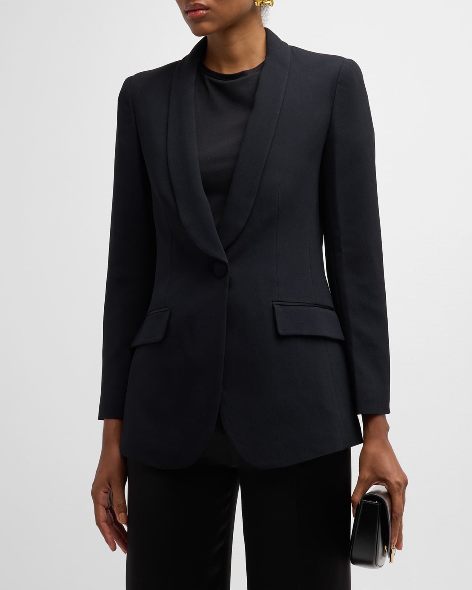 アウターその他 EMPORIO ARMANI Woman Blazer Black EW002135AF17192 UC001 Women's Jackets and Blazers | Emporio Armani