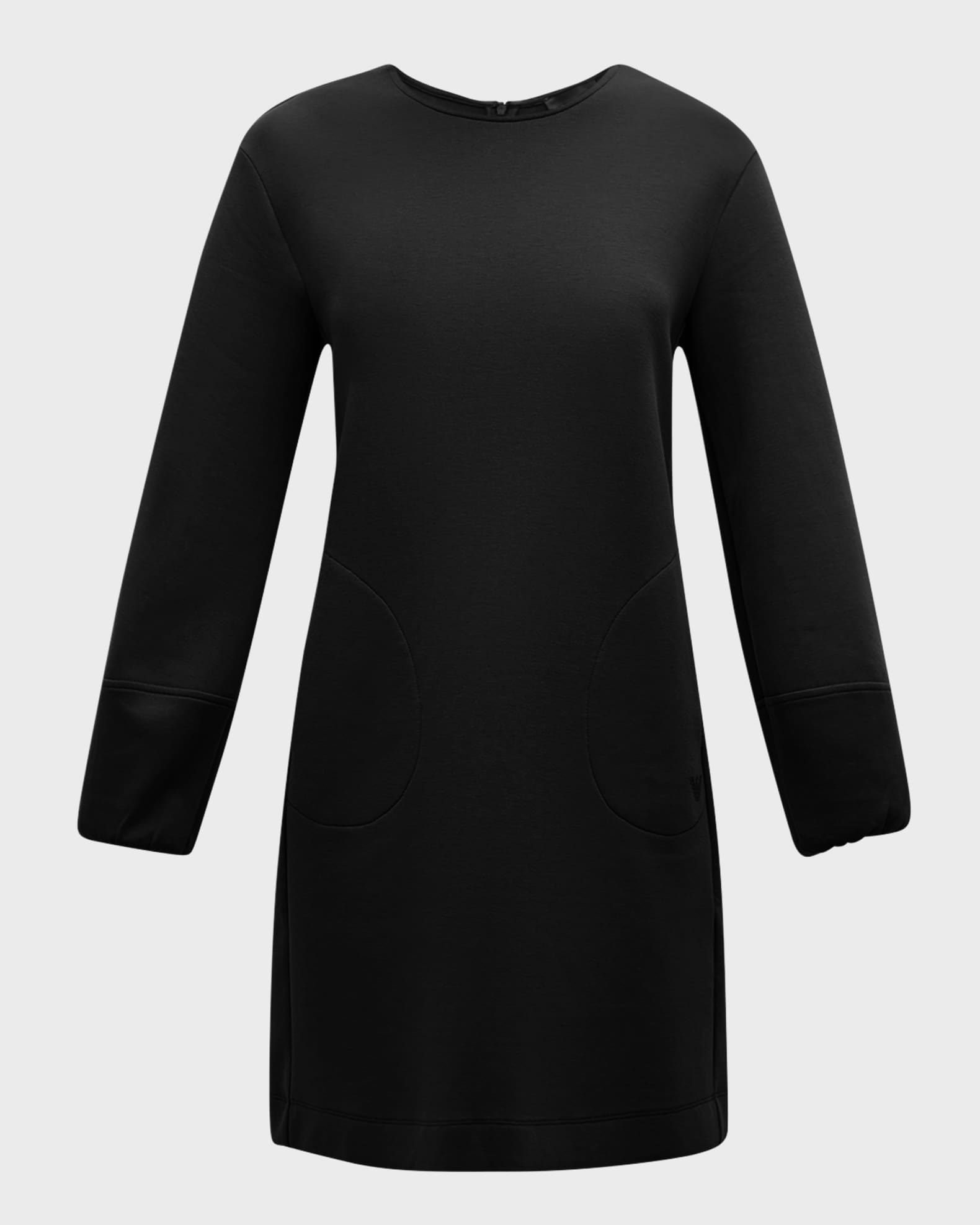 knee length dresses for ladies MOONLIT JERSEY LONG SLEEVE MINI DRESS – PatBO main image 1