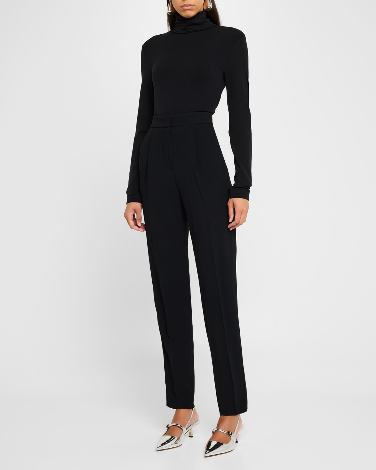 Essentials Pleated Tapered Trousers 1