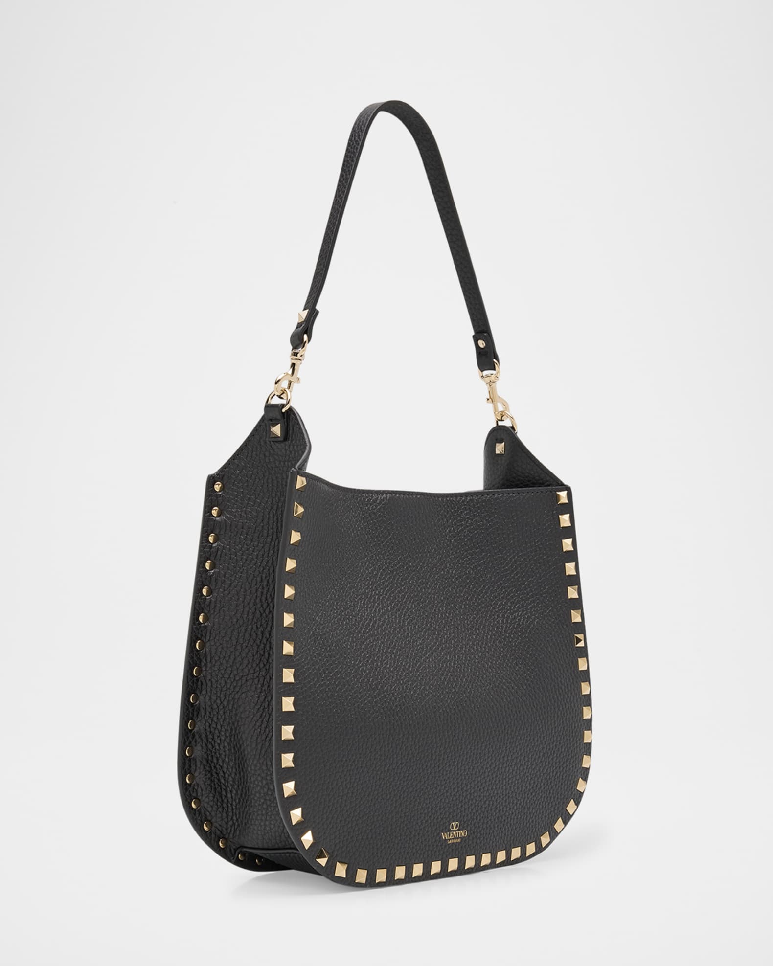Valentino Garavani Rockstud Small Calfskin Hobo Bag | Neiman