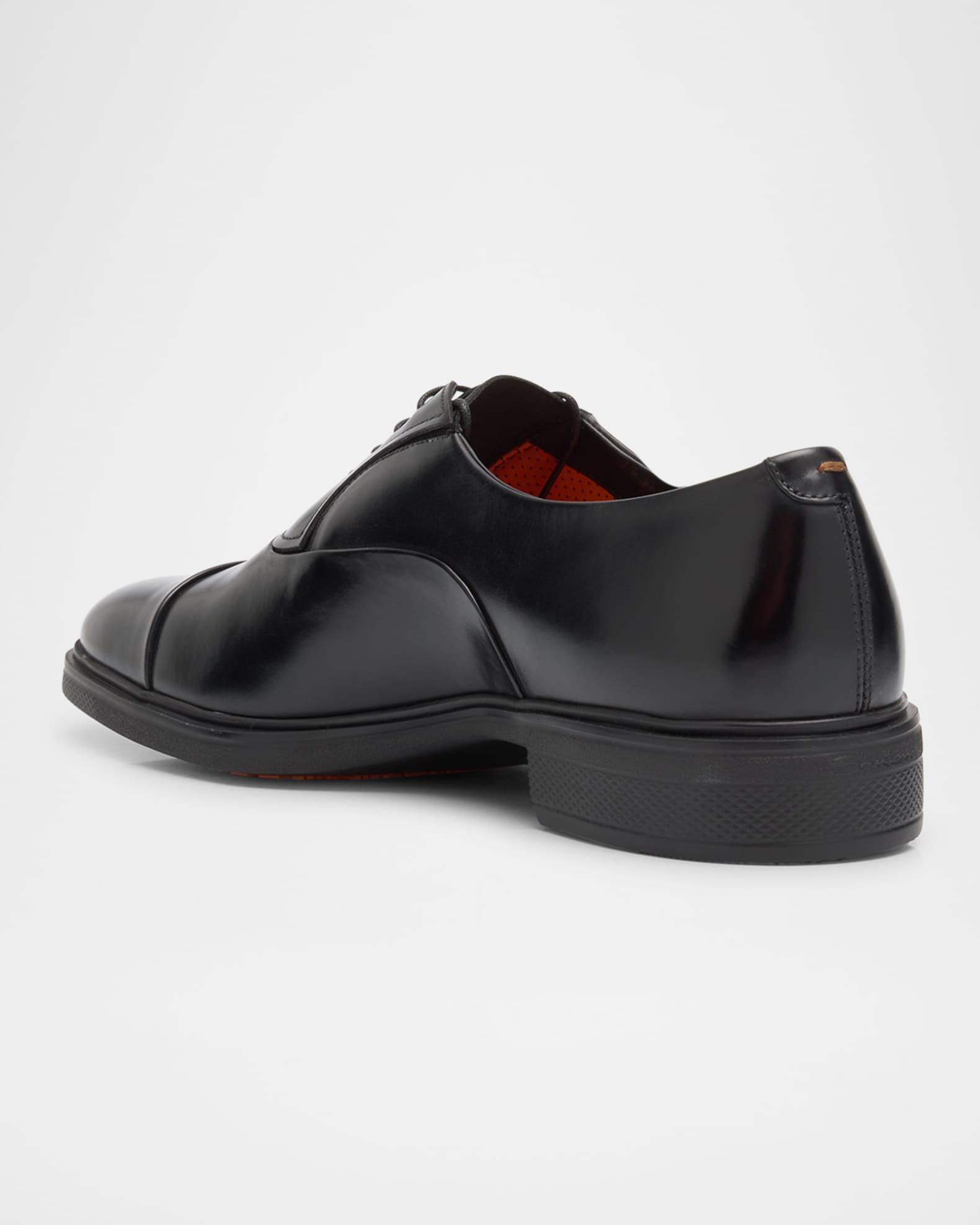 Santoni Men's Easy Leather Cap-Toe Oxfords | Neiman Marcus