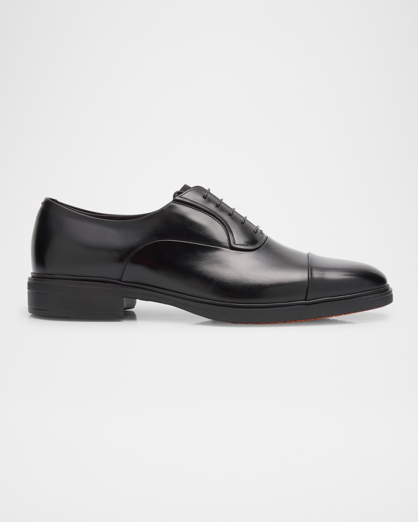 Santoni Men's Easy Leather Cap-Toe Oxfords | Neiman Marcus