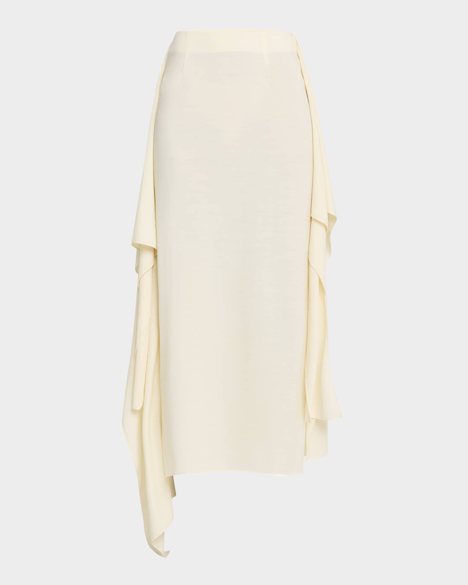 Zadie Drape Slit Midi Skirt 0