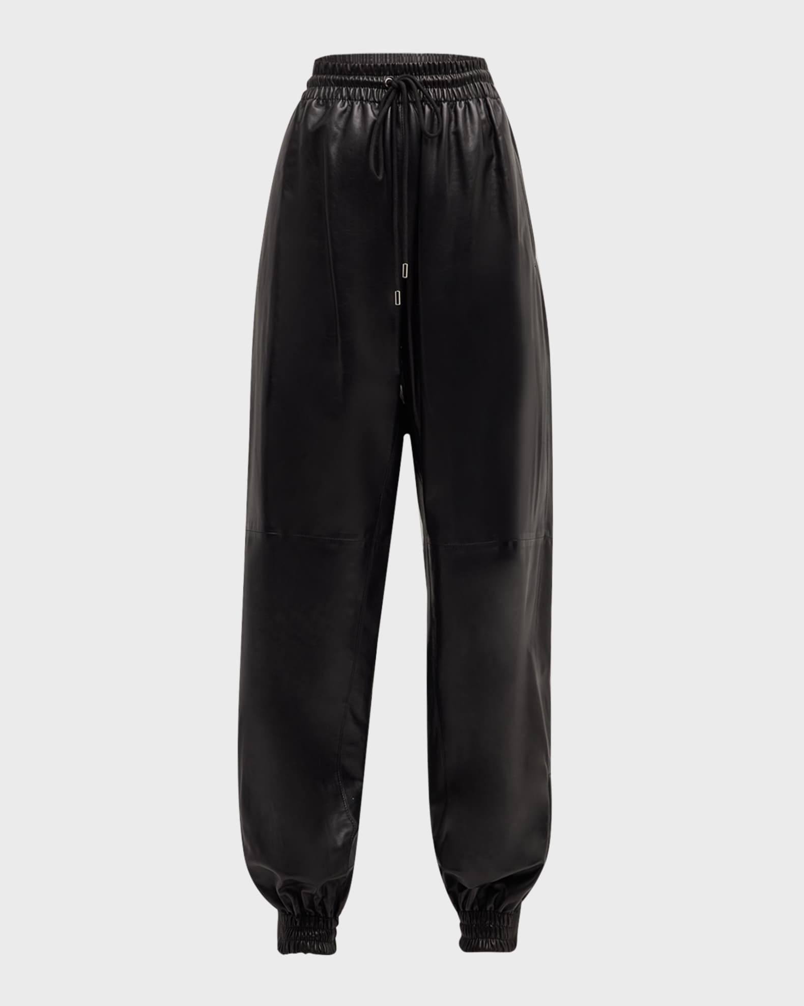 Toda Leather Pull-On Track Pants 0