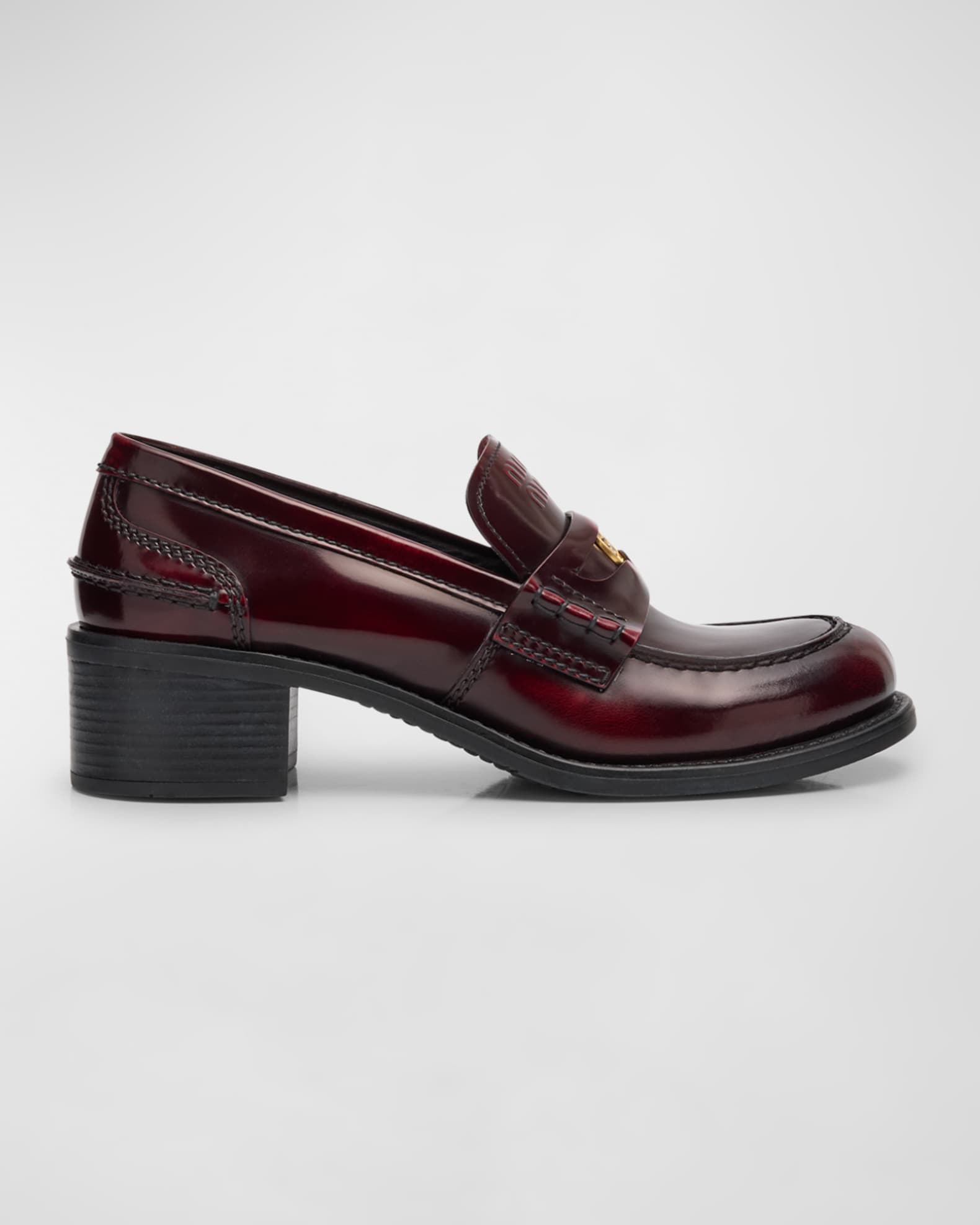 レビュー高評価アイテム特集｜ファッション通販 Heeled Leather Miu Miu Penny Marcus Neiman | Loafers 靴