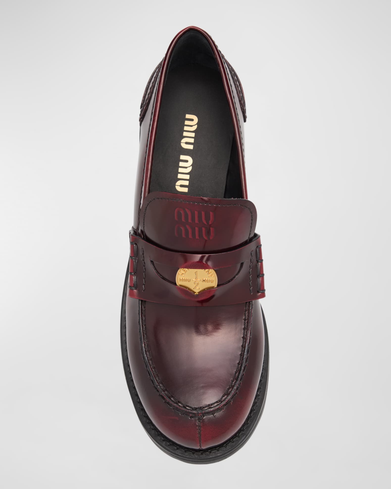 Leather Heeled Penny Loafers