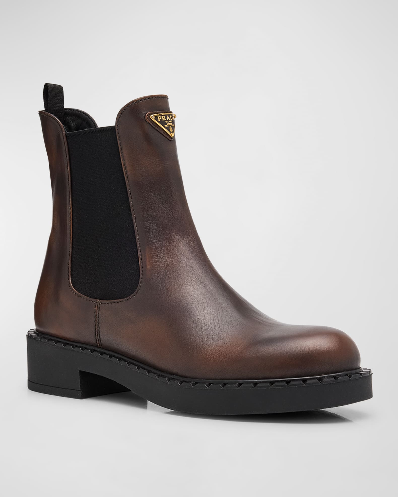Chocolate Calfskin Chelsea Ankle Boots