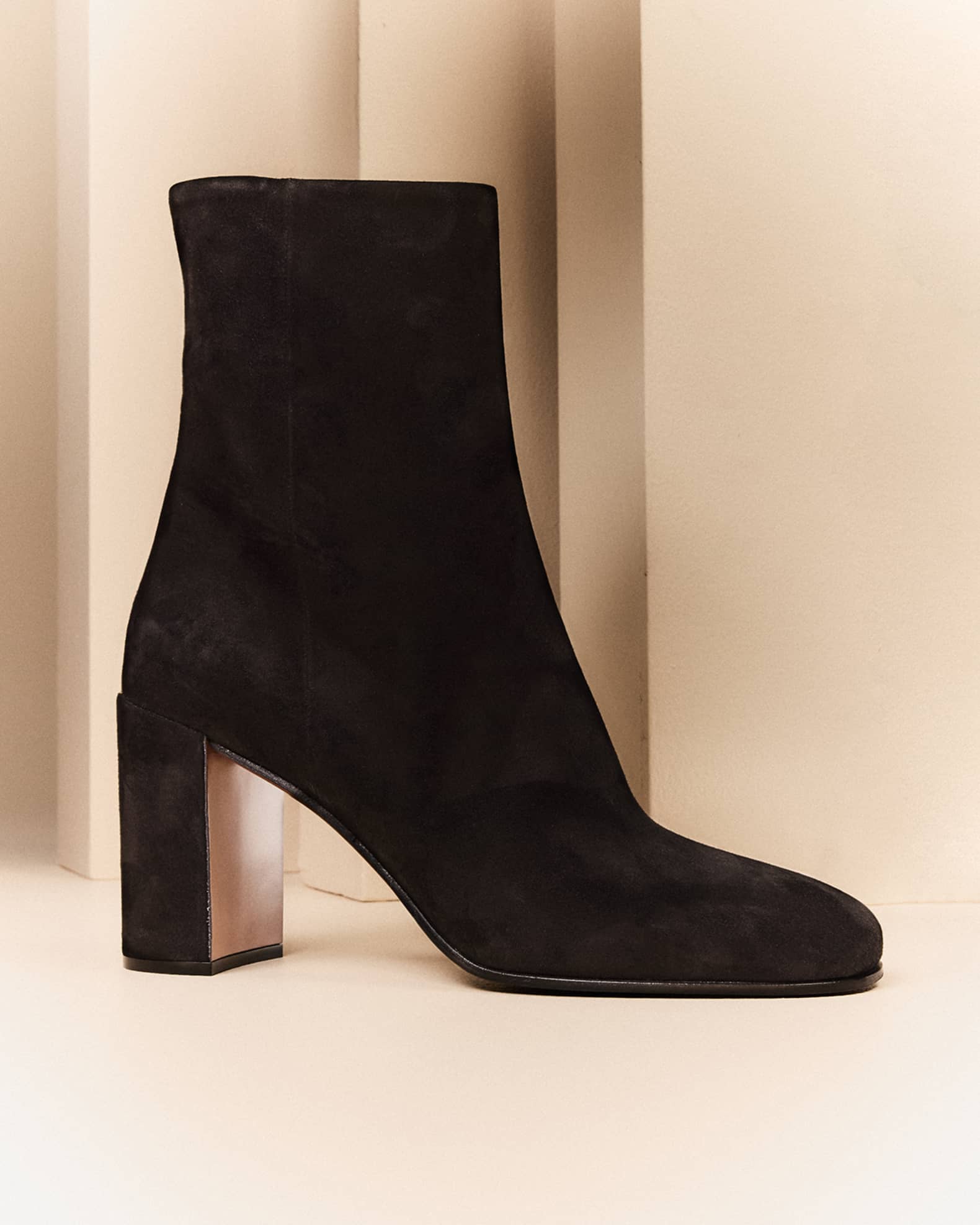 Prada Suede Block-Heel Ankle Boots | Neiman Marcus