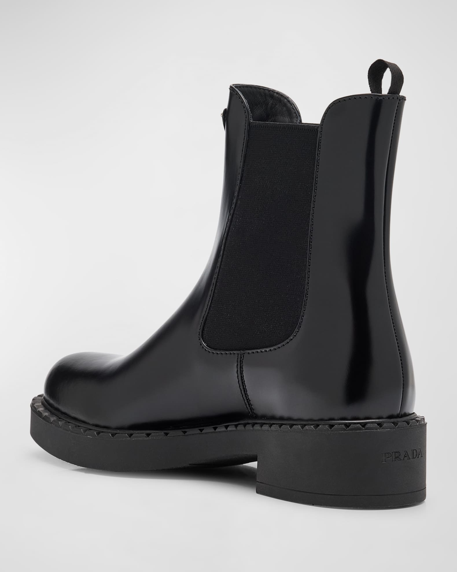 PRADA ブラック チェルシーブーツ 35 Prada 55mm triangle-logo Chelsea Boots | Black | FARFETCH