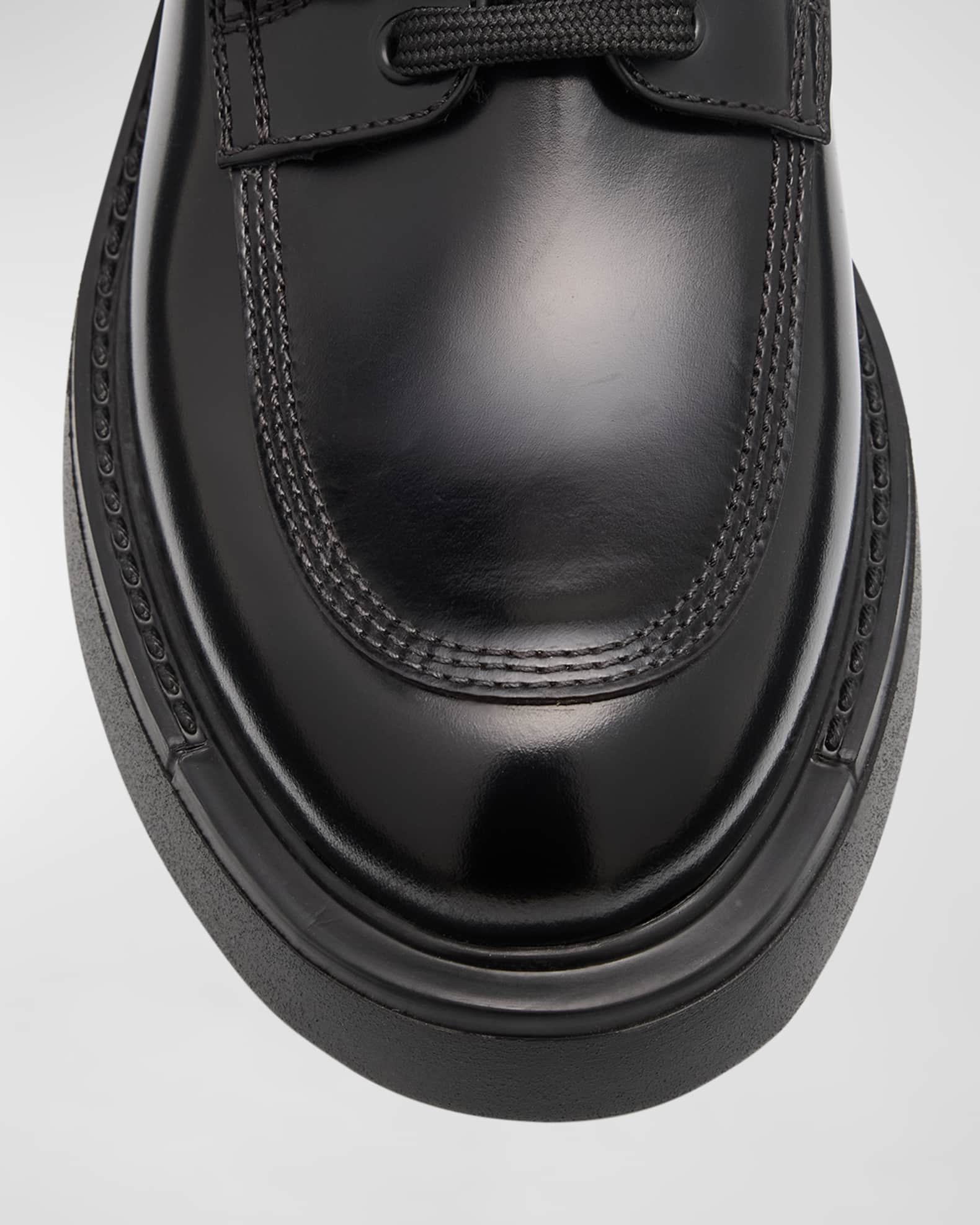 新作グッ Prada Leather Marcus Neiman | Loafers Lace-Up Belted 靴
