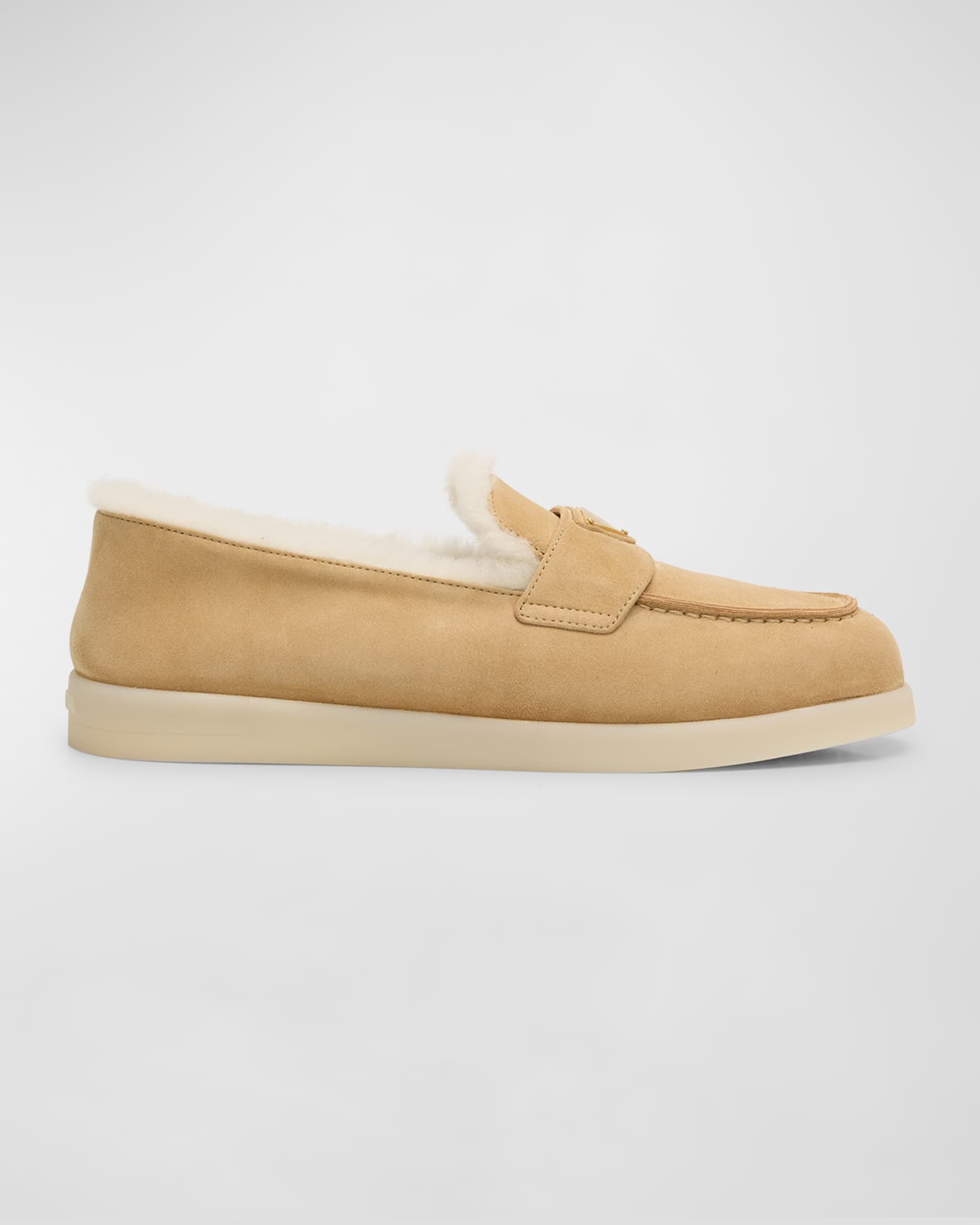 St Tropez Suede Shearling Loafers 0