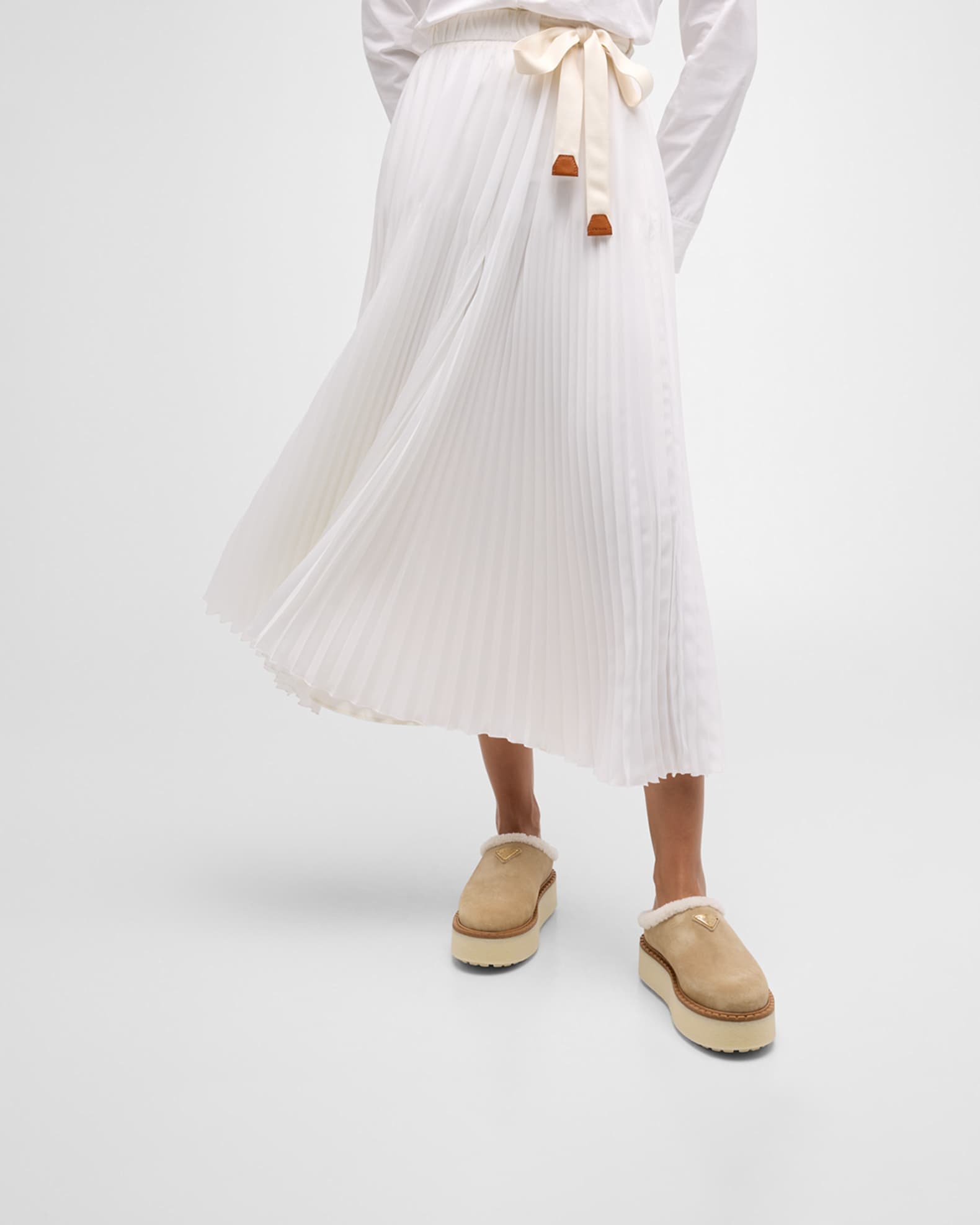 Suede Shearling Cozy Platform Mules 1