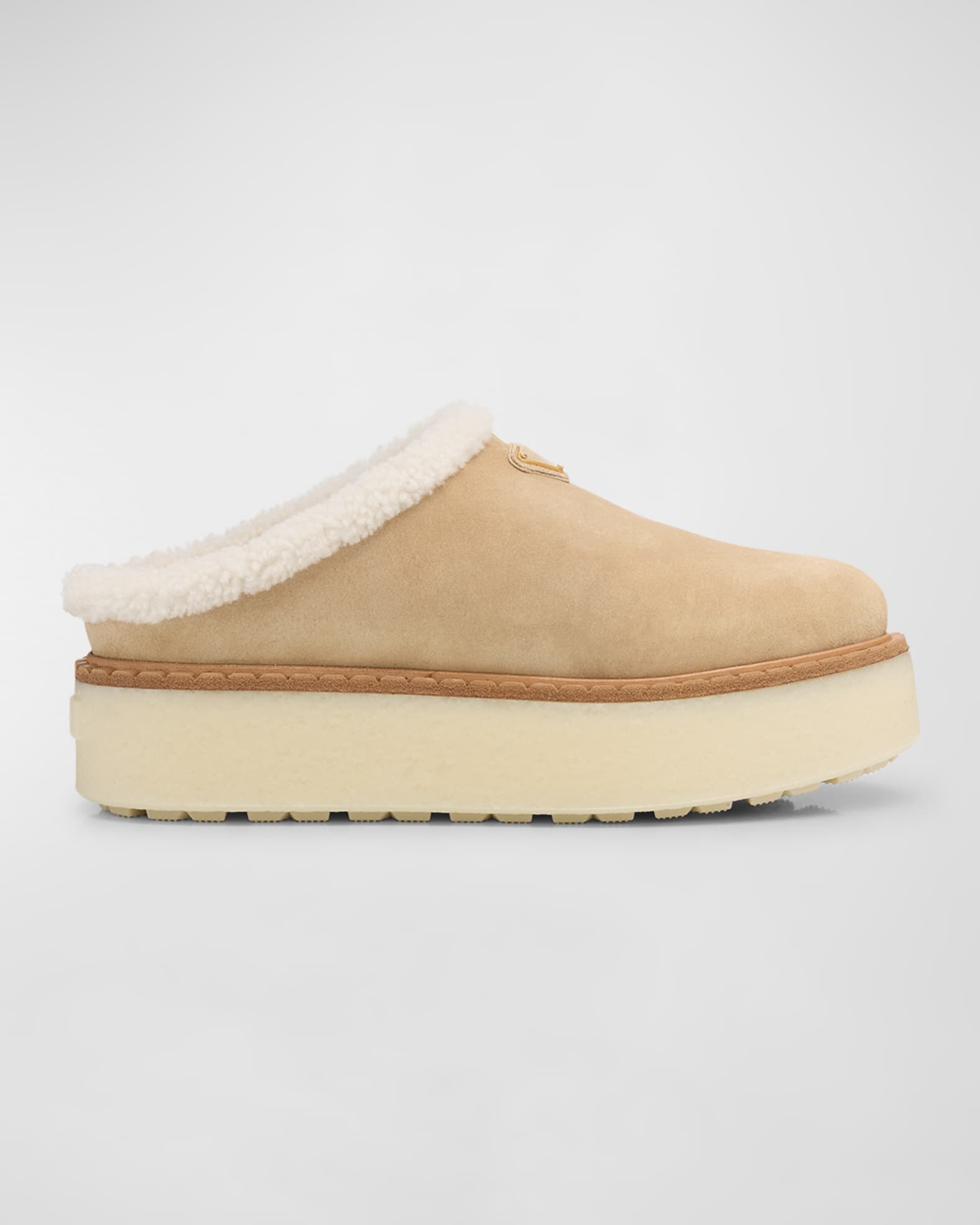 Suede Shearling Cozy Platform Mules 0