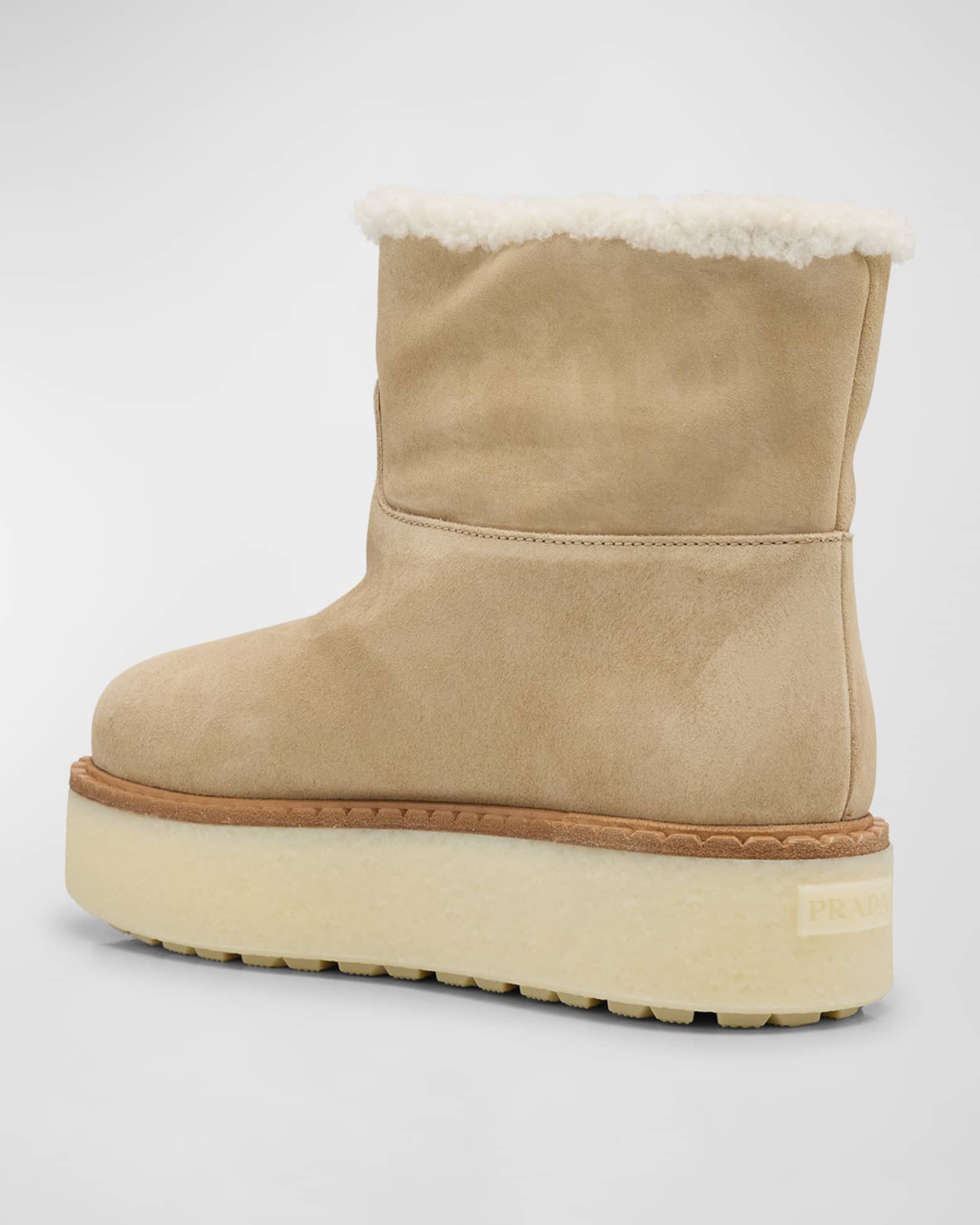 Suede Shearling Cozy Platform Booties
