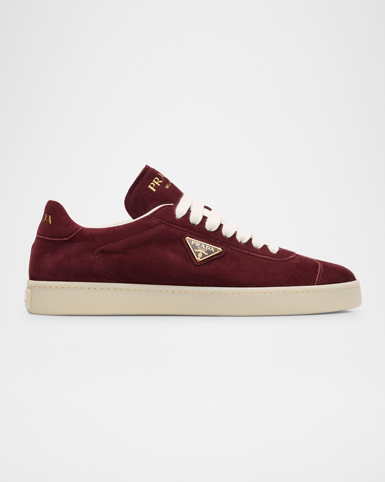 Prada Lane Suede Low-Top Sneakers | Neiman Marcus display picture 1
