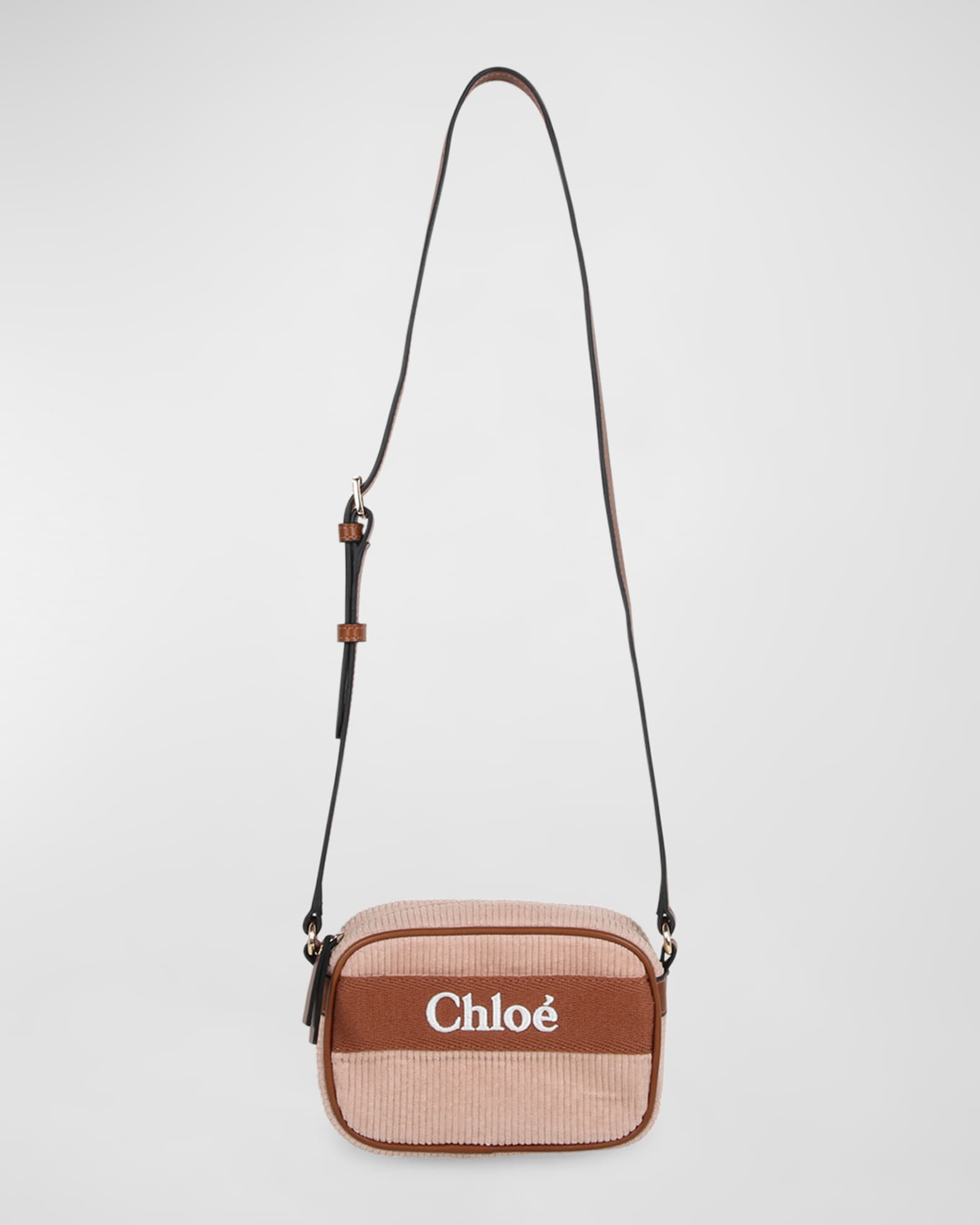 Chloe Girl s Faux Shearling Logo Crossbody Bag Neiman Marcus