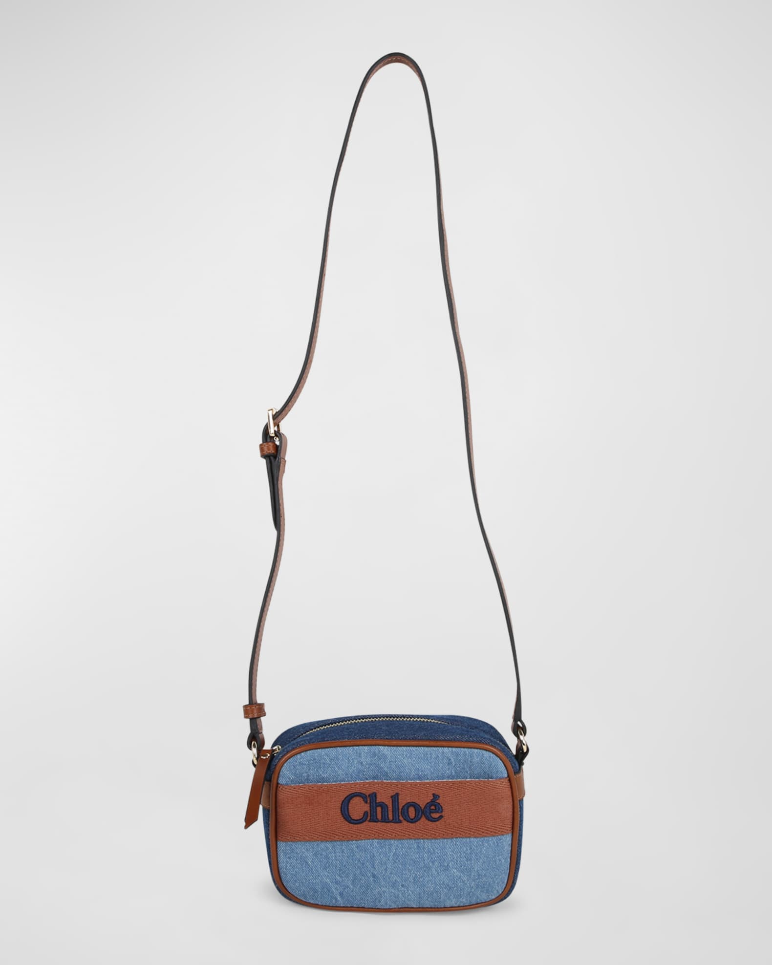 Chloe Girl s Denim Logo Crossbody Bag Neiman Marcus