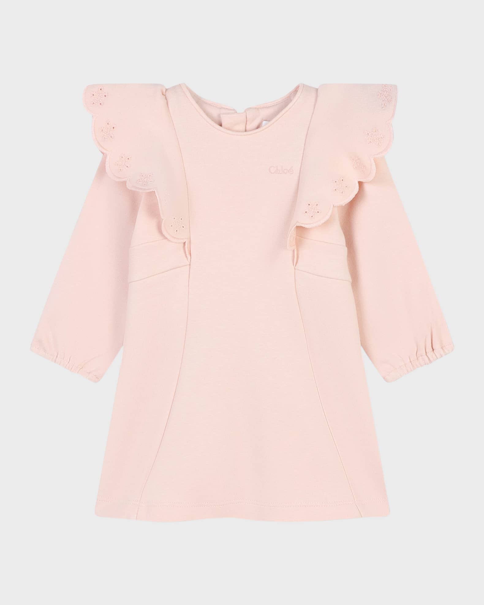 Girl's Logo Embroidered Dress, Size 6M-3 0