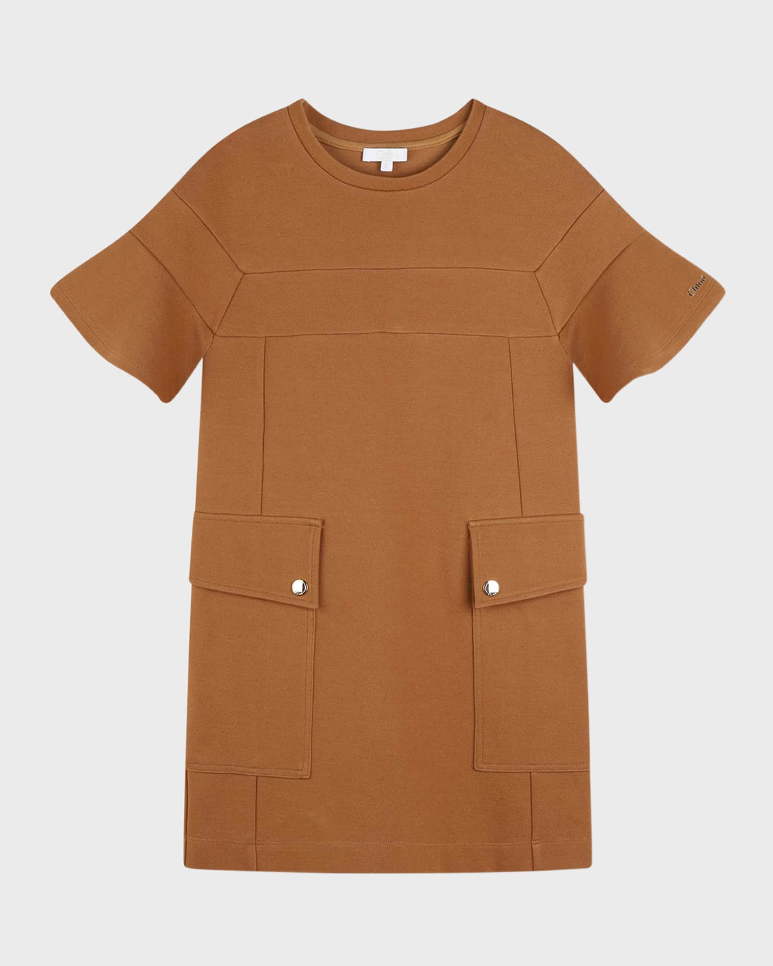 Girl's Engraved Logo-Print Dress, Size 8-14 1