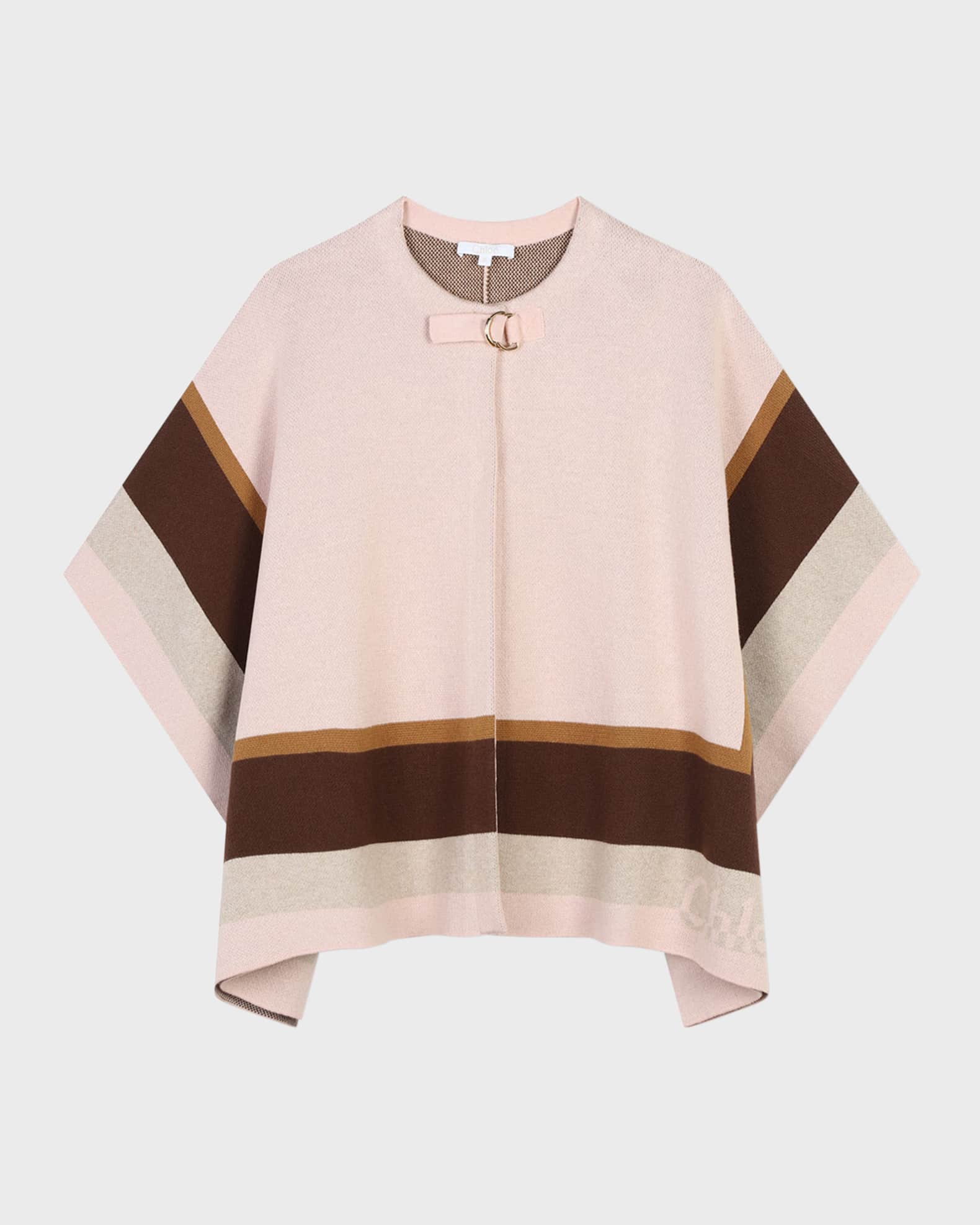 Girl's Striped Logo-Print Cape 0